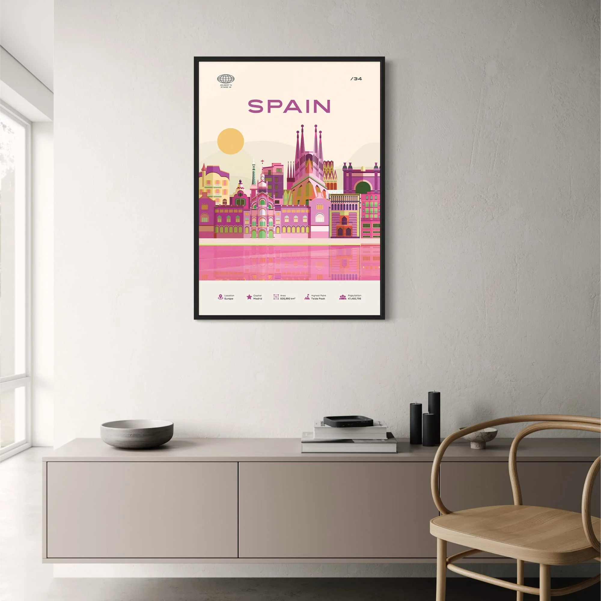 Barcelona Cityscape | Sagrada Familia | Vibrant Urban Art - Image 2