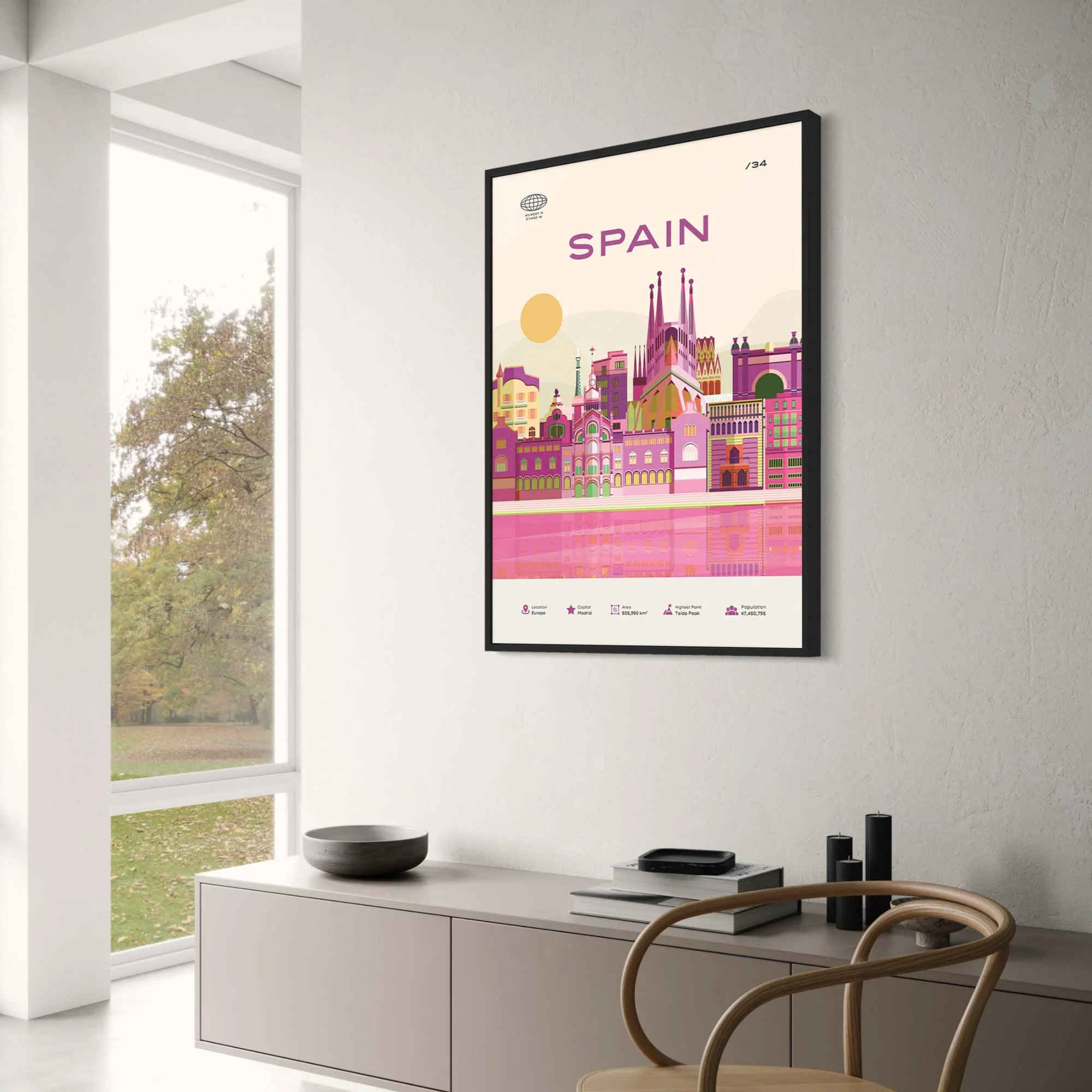 Barcelona Cityscape | Sagrada Familia | Vibrant Urban Art - Image 3
