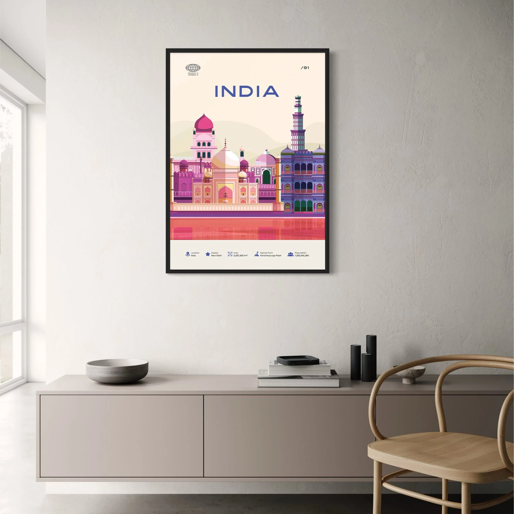 New Delhi Landmarks | Colorful Cultural Illustration - Image 2