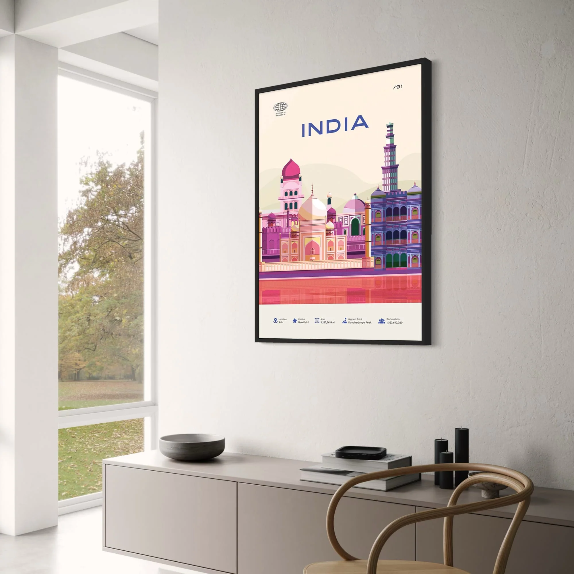 New Delhi Landmarks | Colorful Cultural Illustration - Image 3