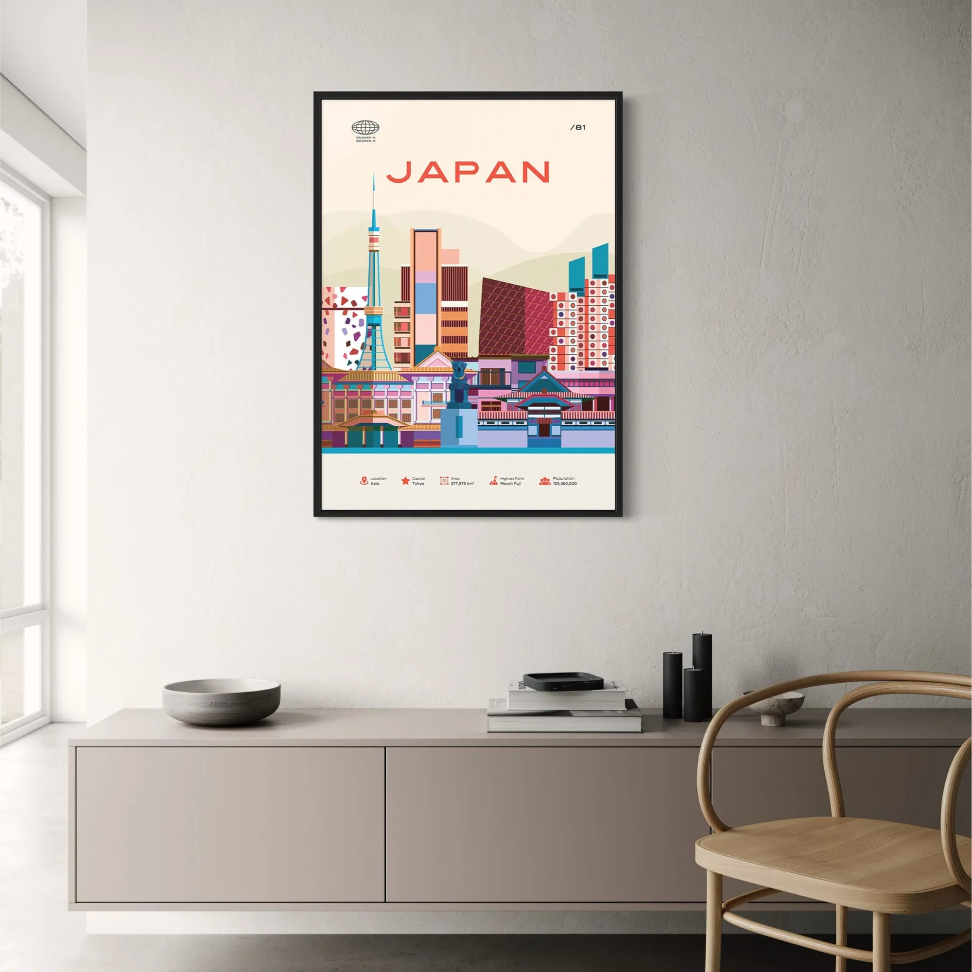 Tokyo Skyline | Modern Graphic Art - Image 2