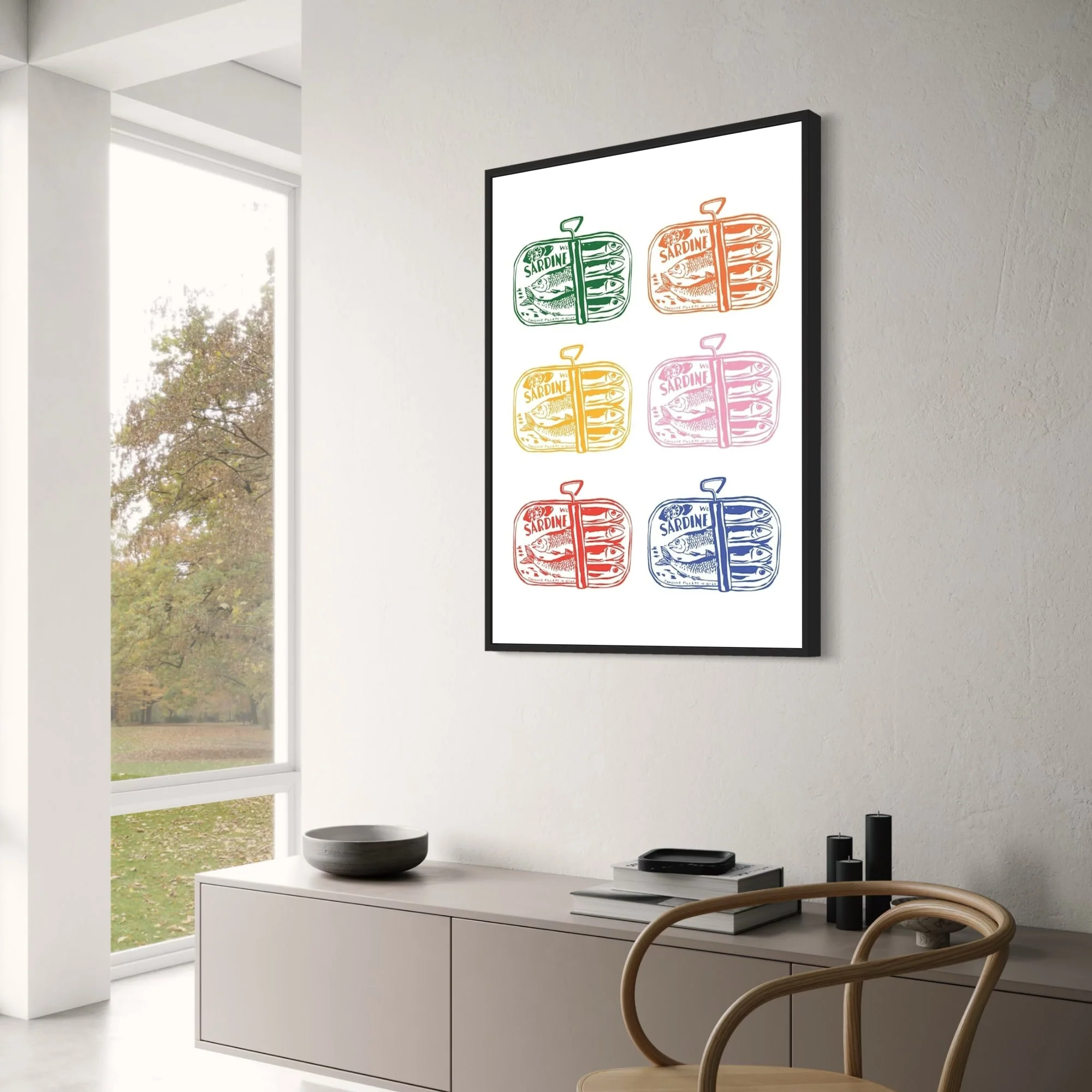 Sardine Blue | Minimalist Seafood Art - Image 3