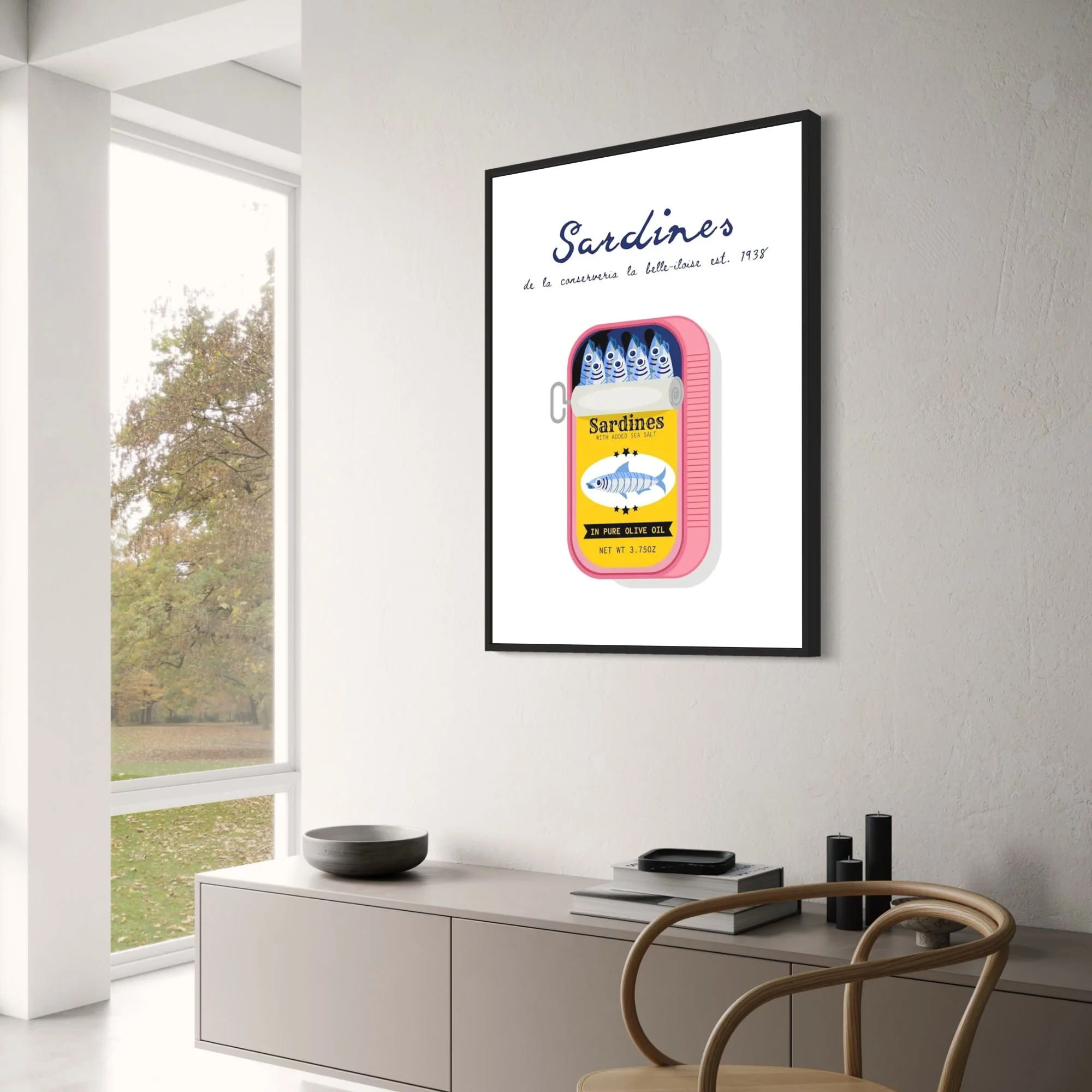 Sardines de la Conserverie | Vintage Culinary Art | Retro Decor - Image 3