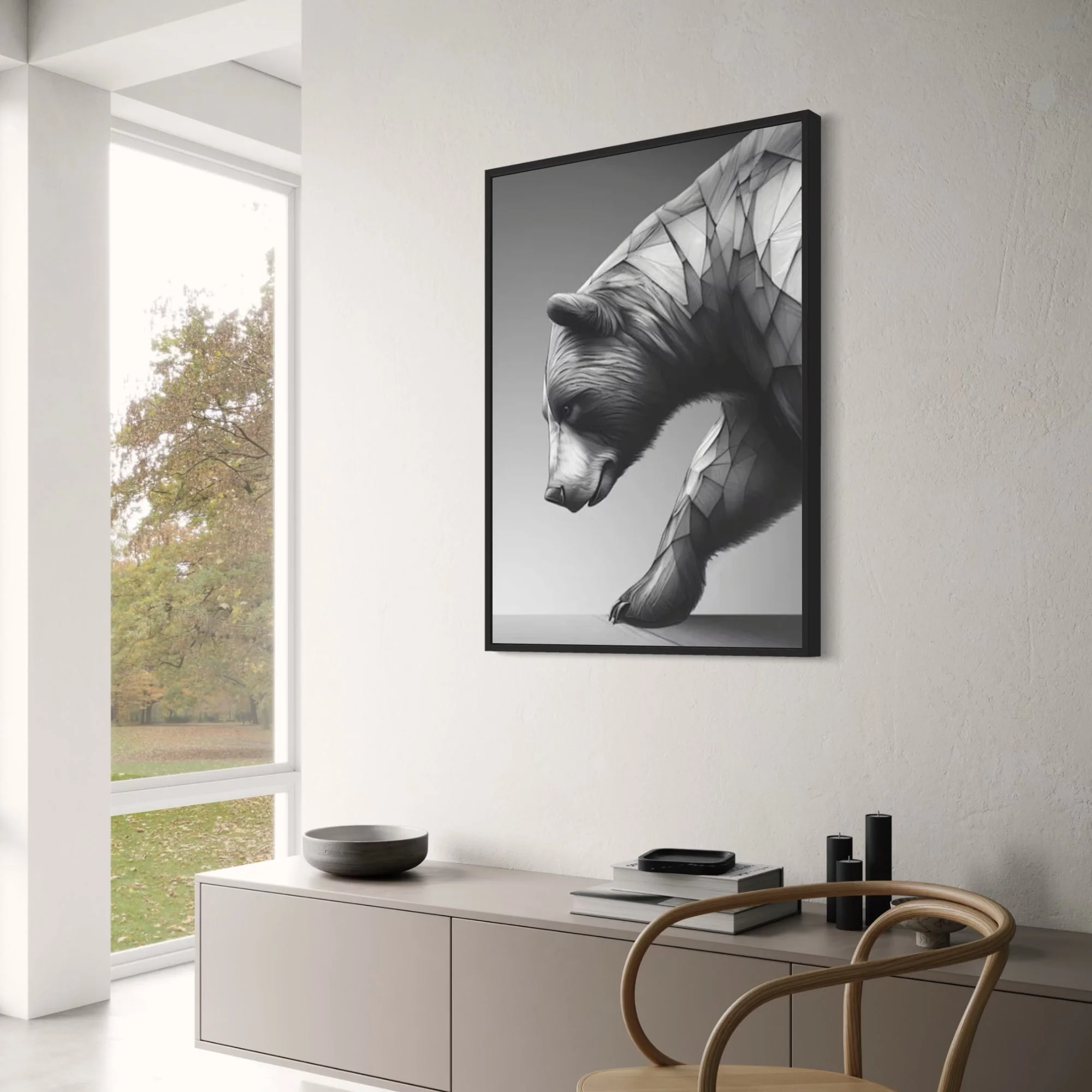Bull & Bear Market | Abstract Animal Art | Modern Canvas - Image 3
