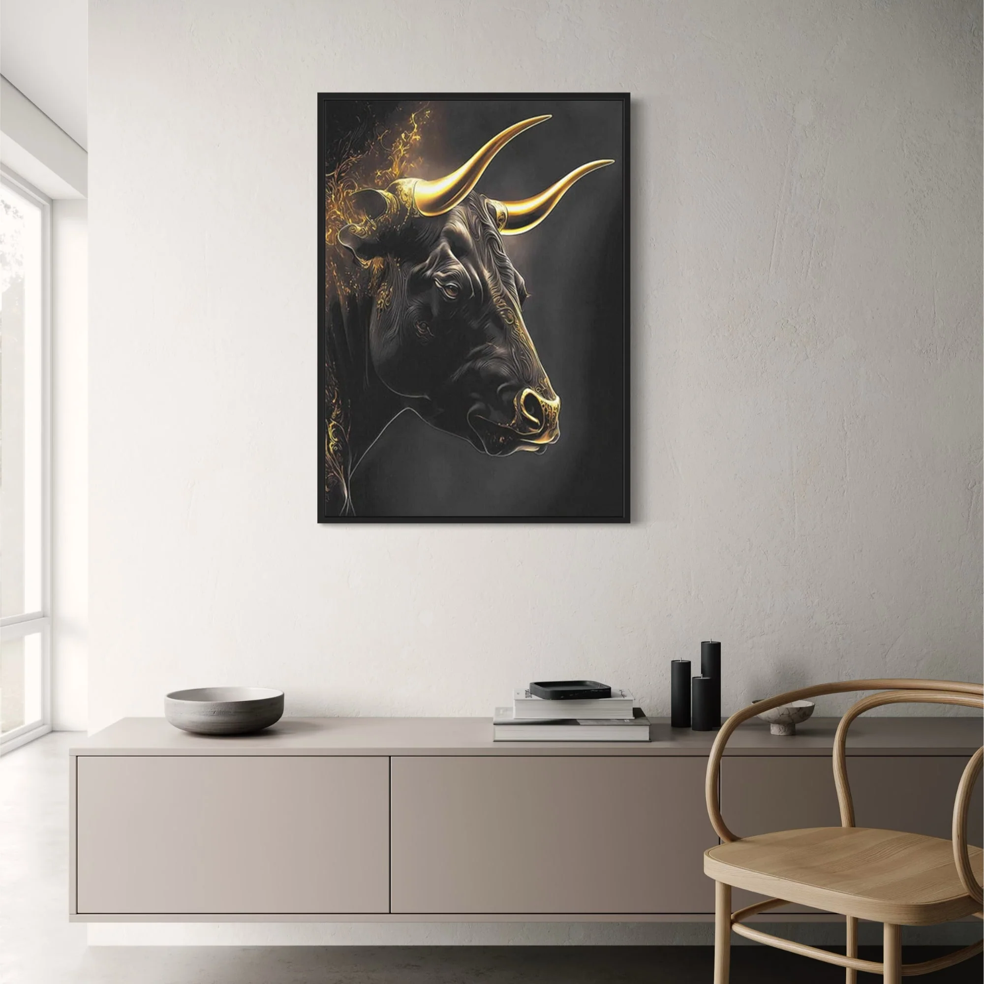 Bull & Bear | Modern Abstract Animal Art - Image 2