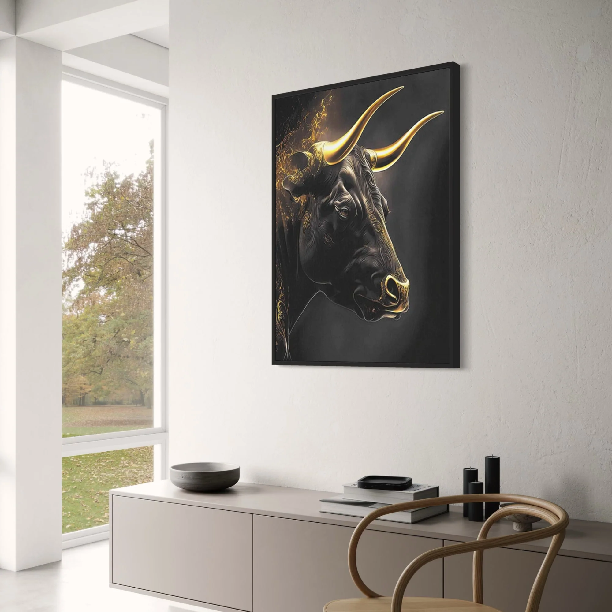 Bull & Bear | Modern Abstract Animal Art - Image 3