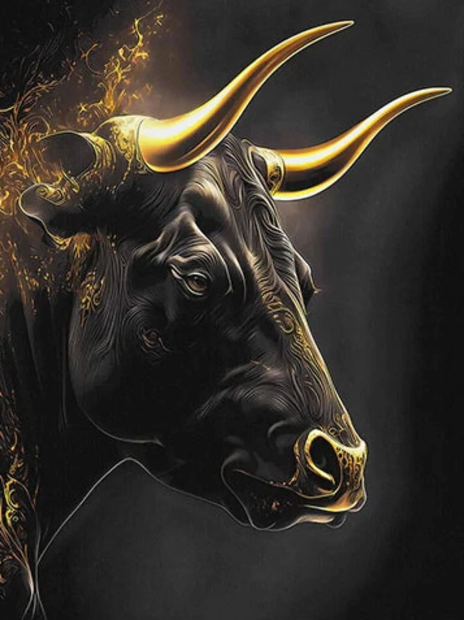Bull & Bear | Modern Abstract Animal Art - Image 4