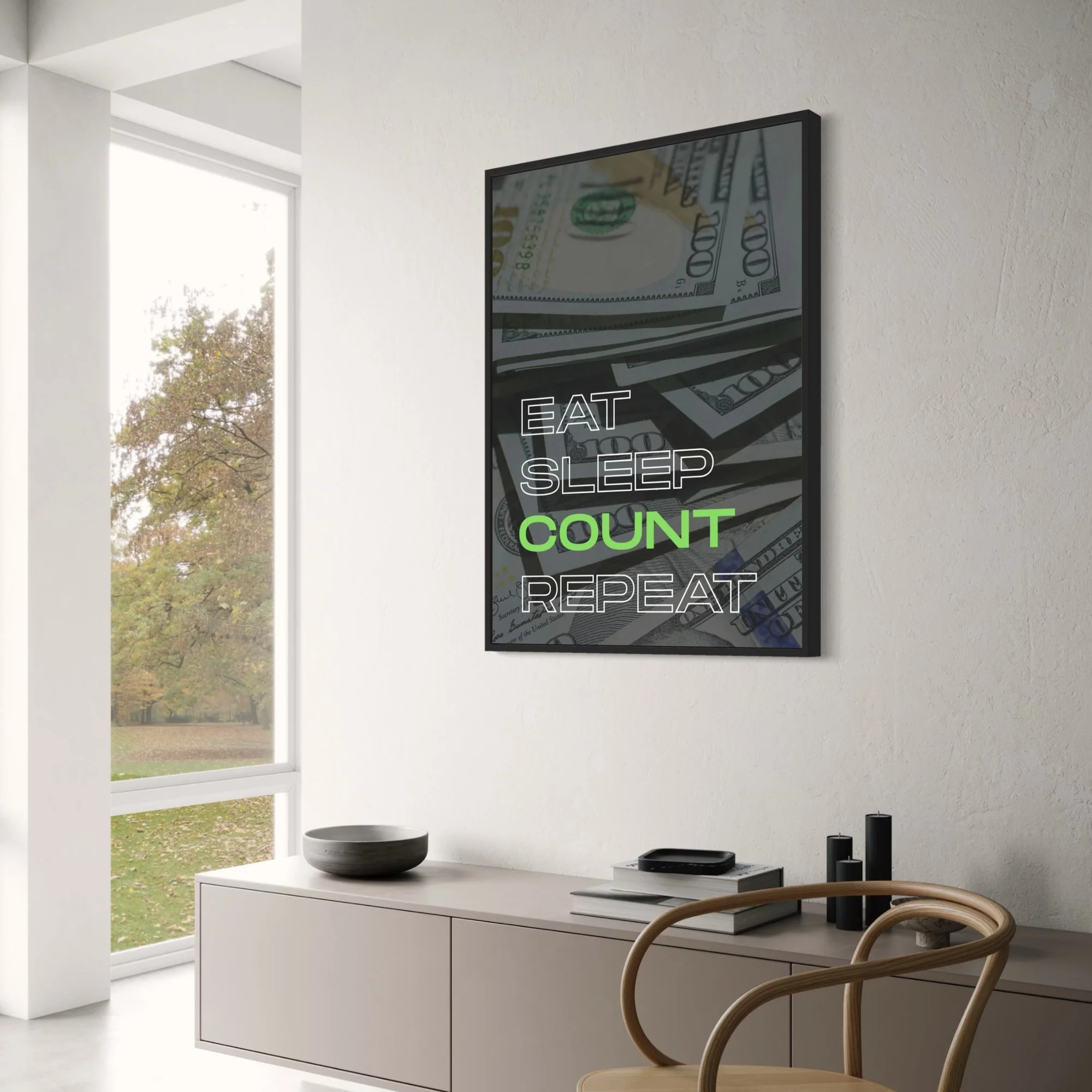 Eat Sleep Count Repeat | Money Hustle Motivation - Image 3