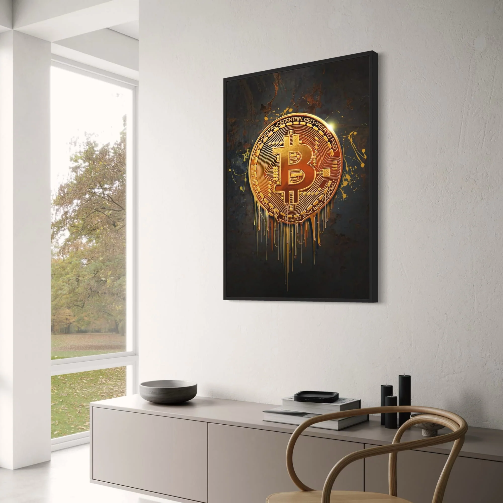 Bitcoin Gold Drip | Digital Currency Art - Image 3
