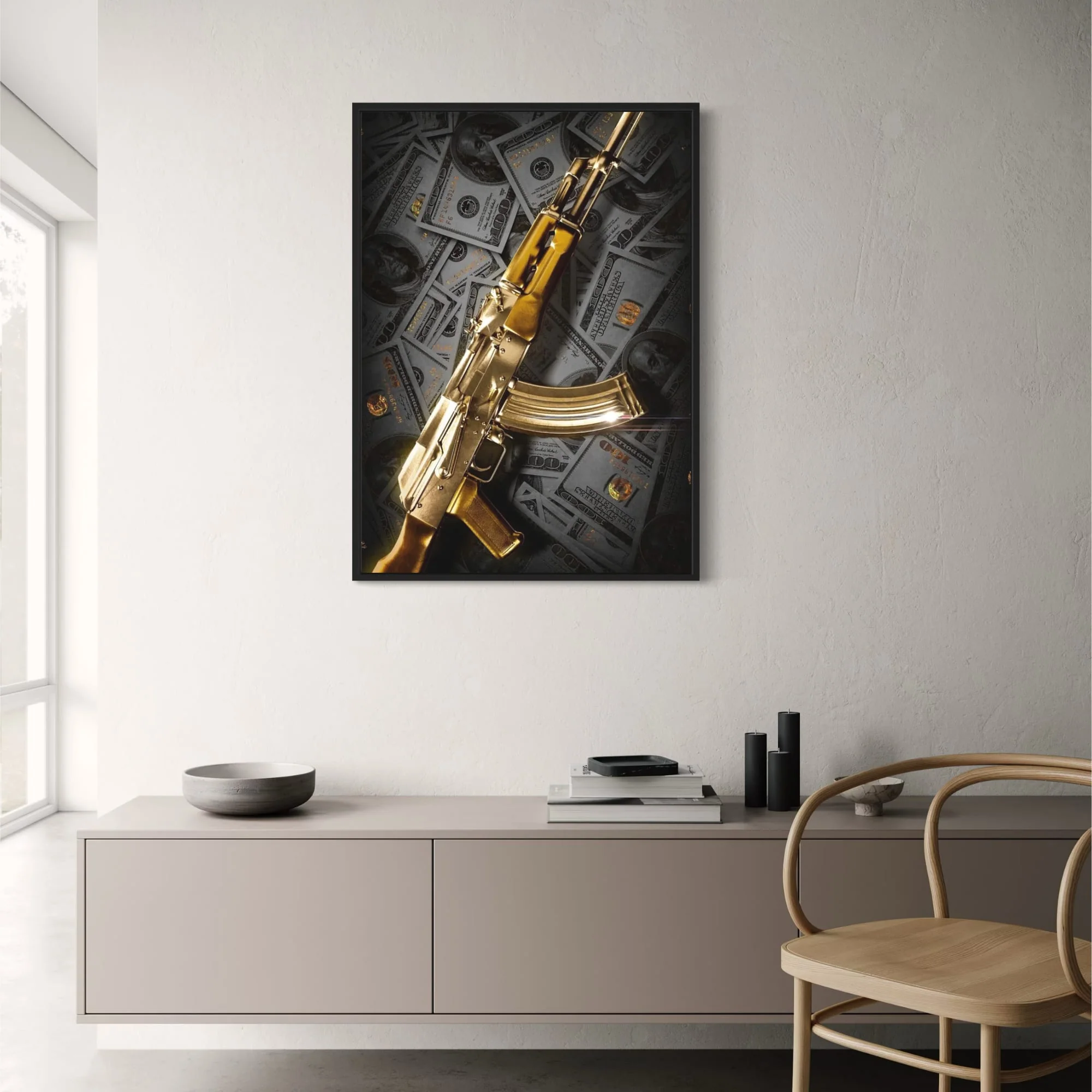 Golden AK-47 | Luxury Wealth Art - Image 2
