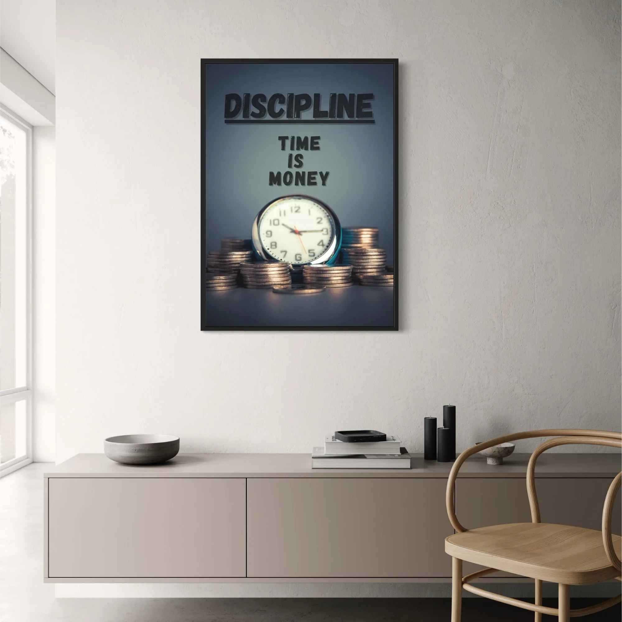Time is Money | Motivational Clock Art - Image 2