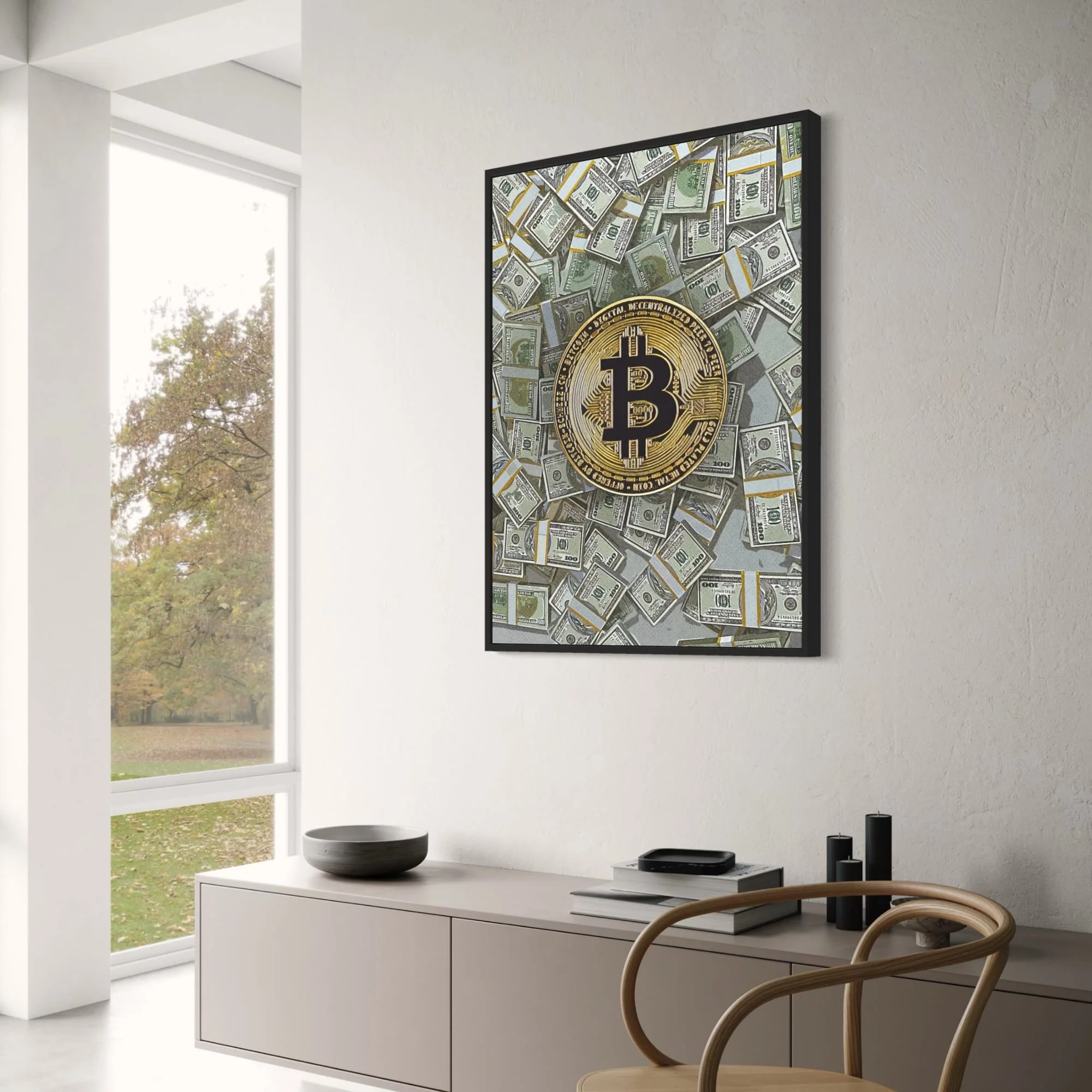 Bitcoin & Cash | Cryptocurrency Art - Image 3