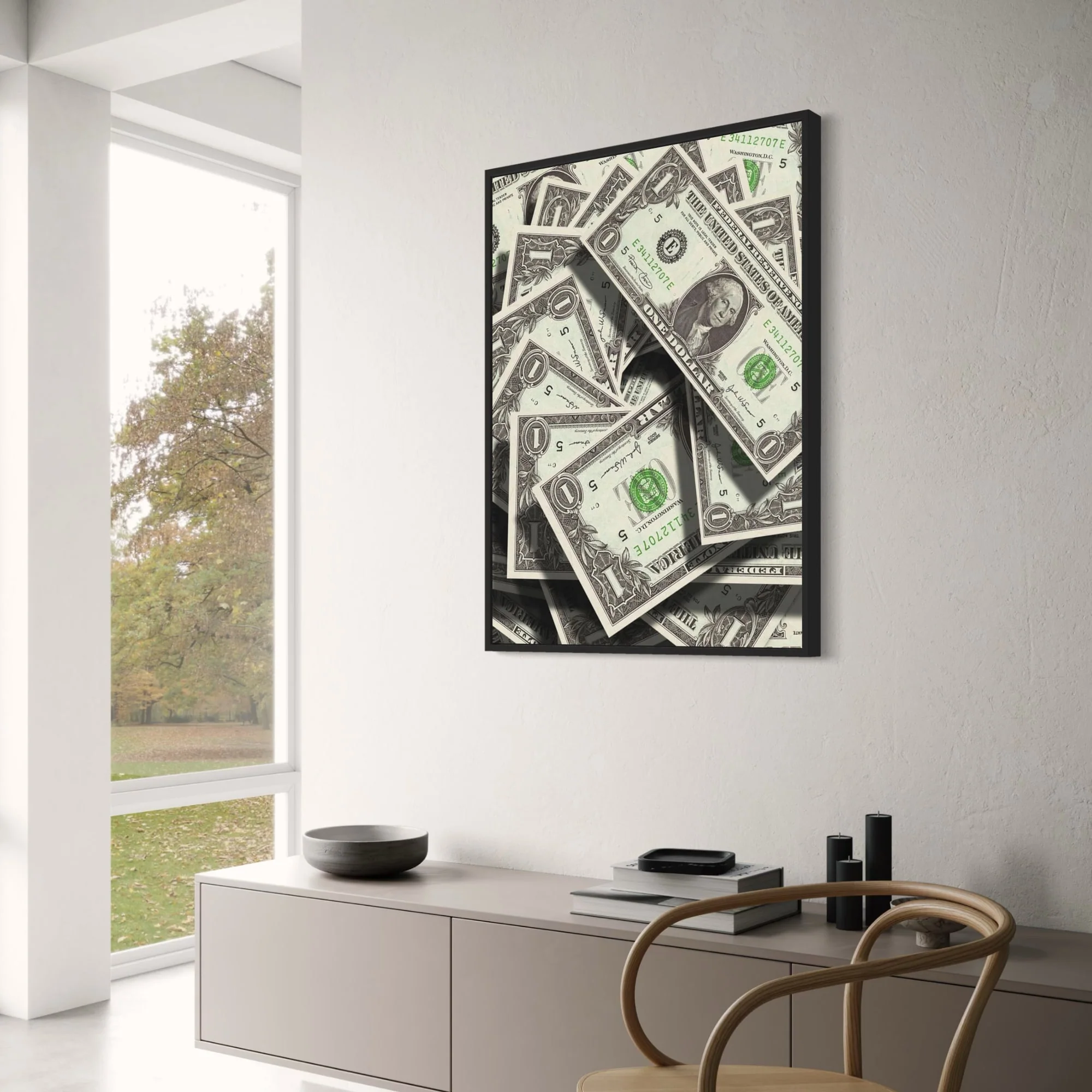 US Dollar Bills | Wealth Wall Art - Image 3