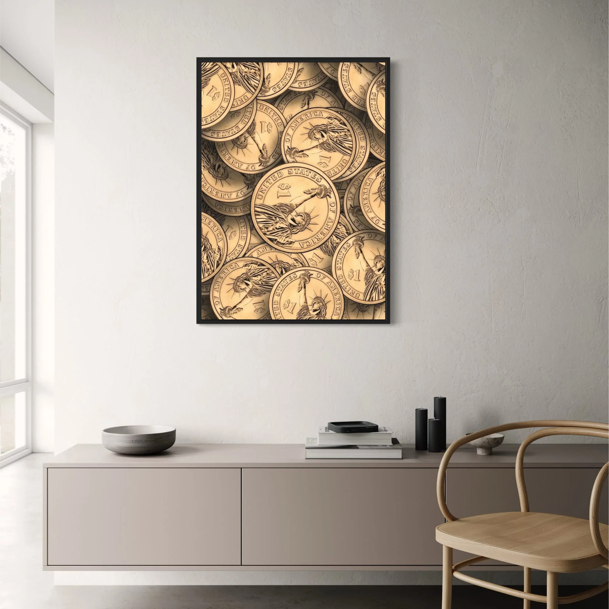 US Dollar Liberty Coin | Golden Coins Art - Image 2