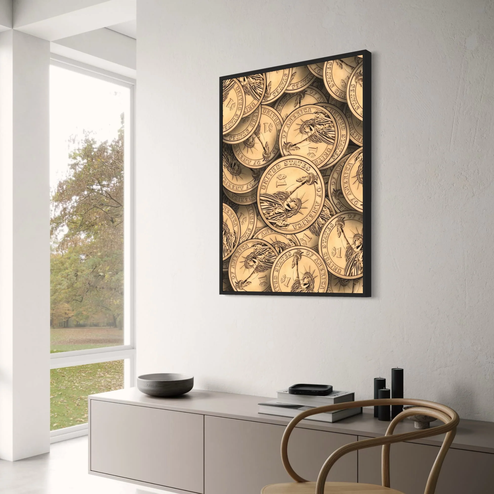 US Dollar Liberty Coin | Golden Coins Art - Image 3
