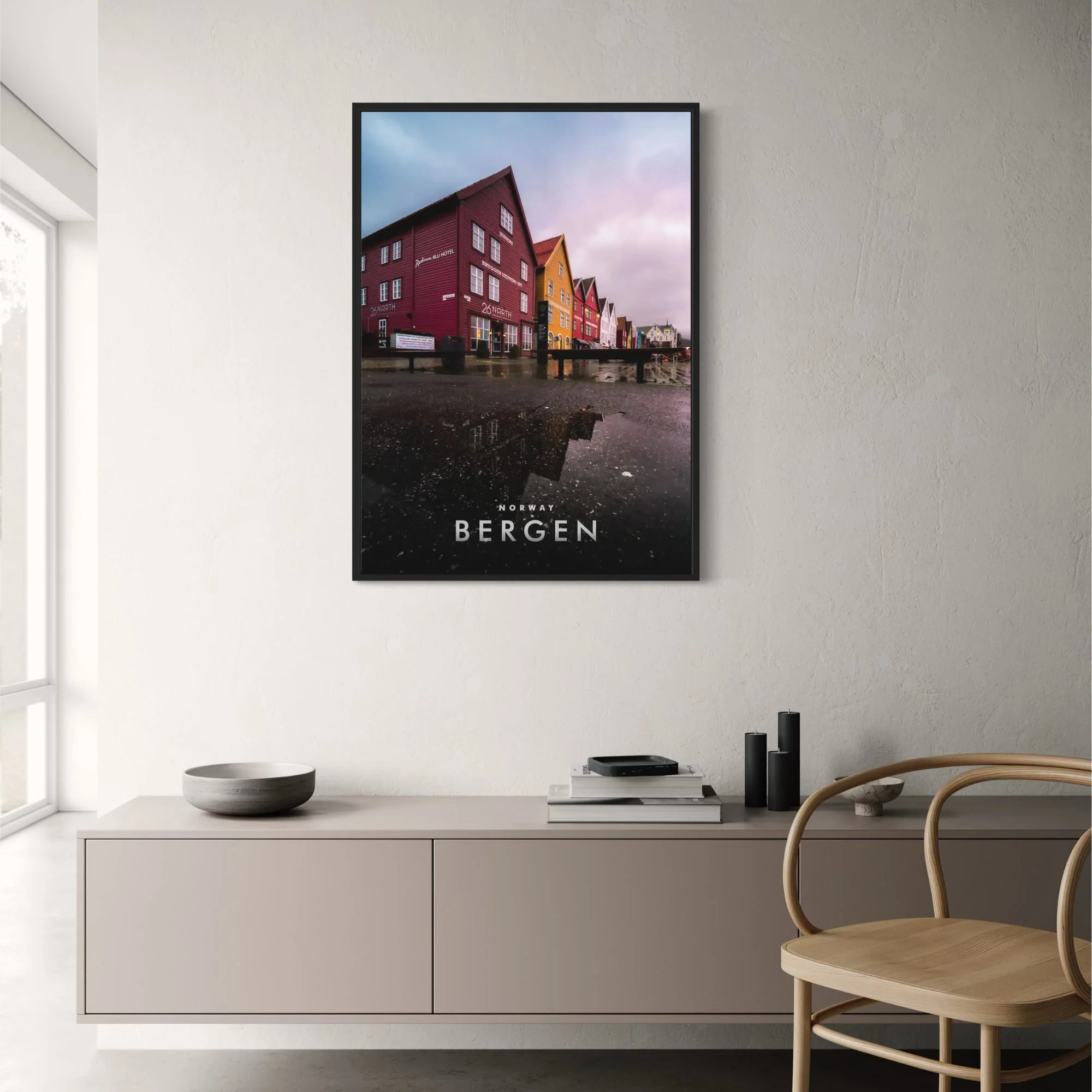 Bryggen Bergen | Rainy Day Nordic Waterfront - Image 2