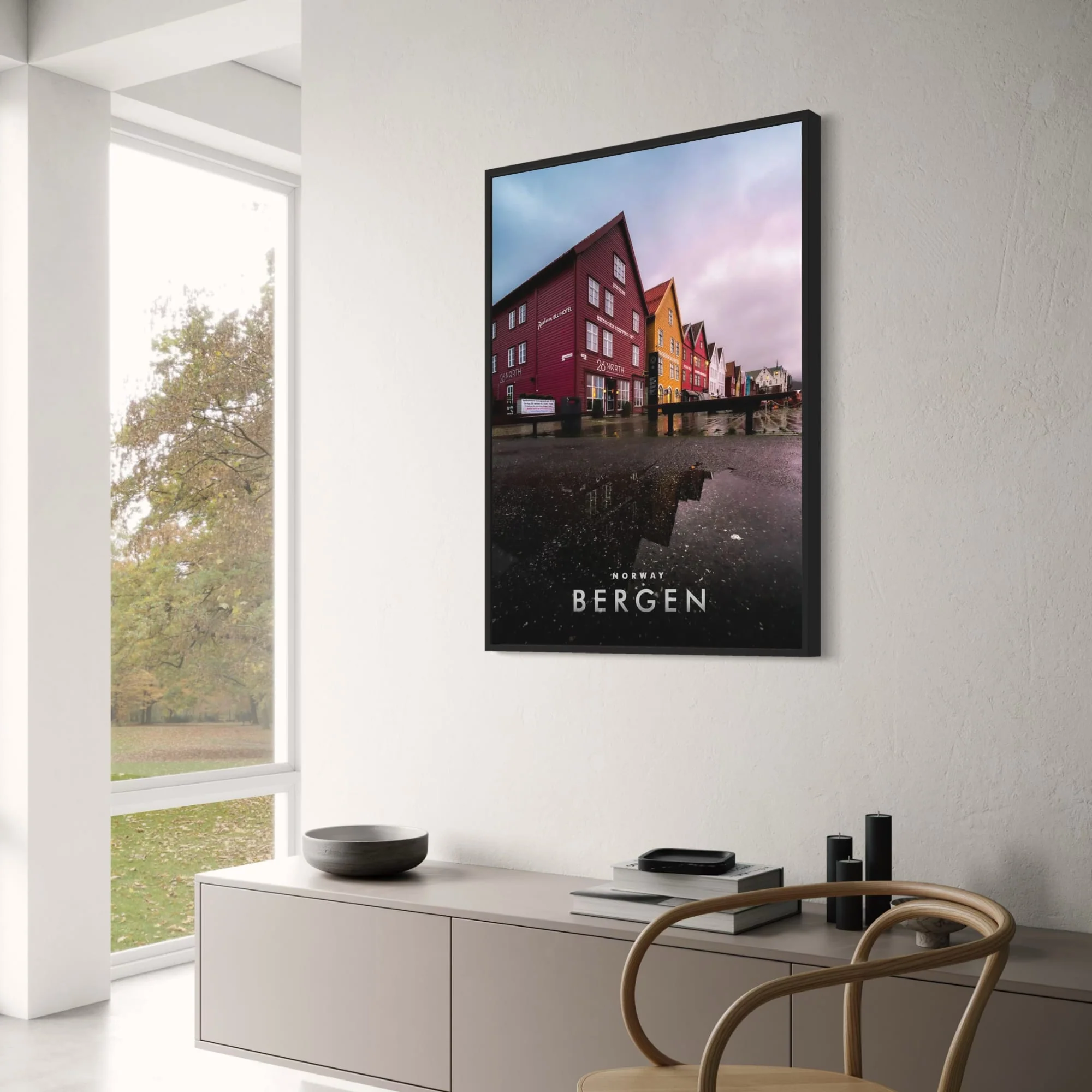 Bryggen Bergen | Rainy Day Nordic Waterfront - Image 3