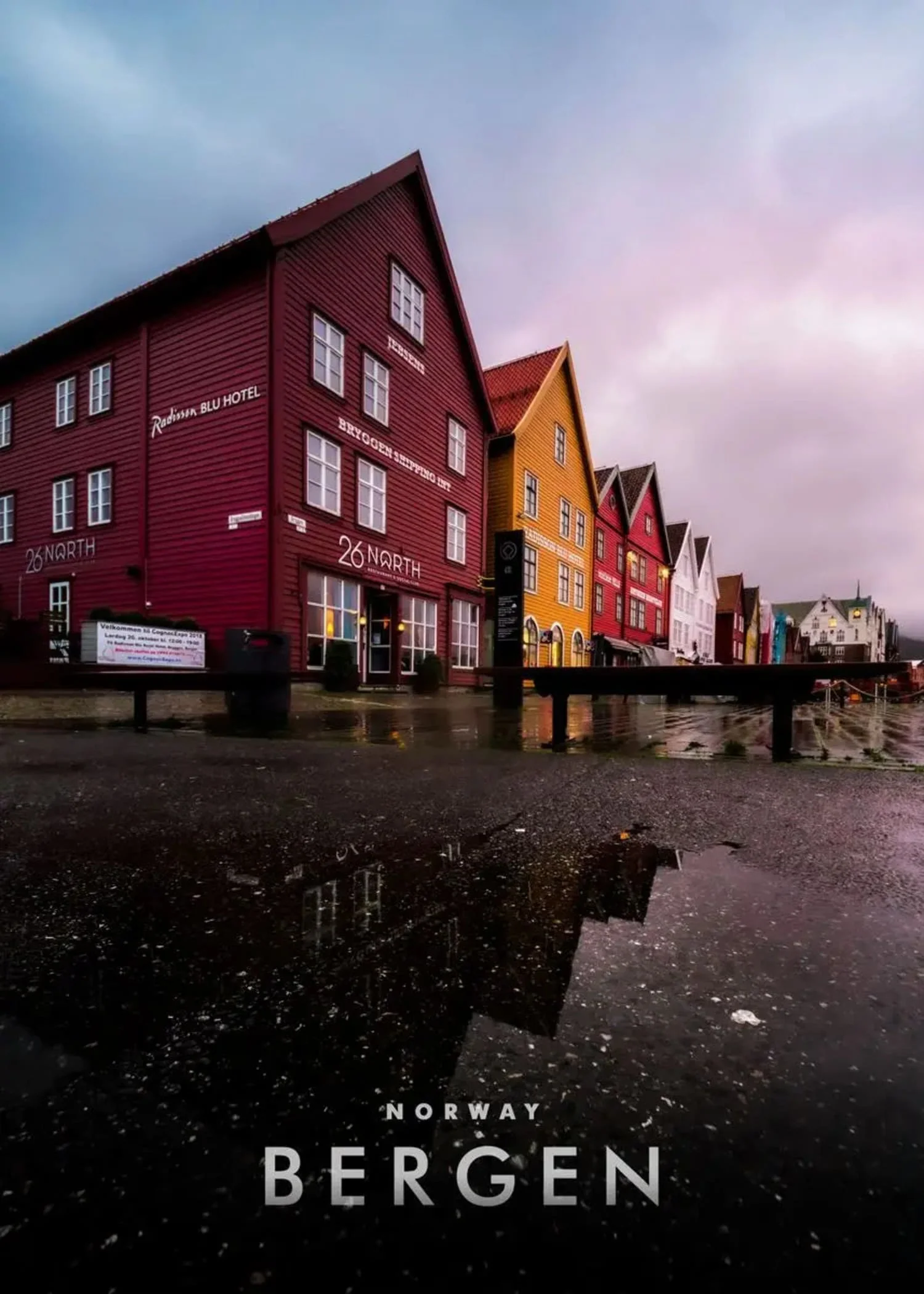 Bryggen Bergen | Rainy Day Nordic Waterfront - Image 4