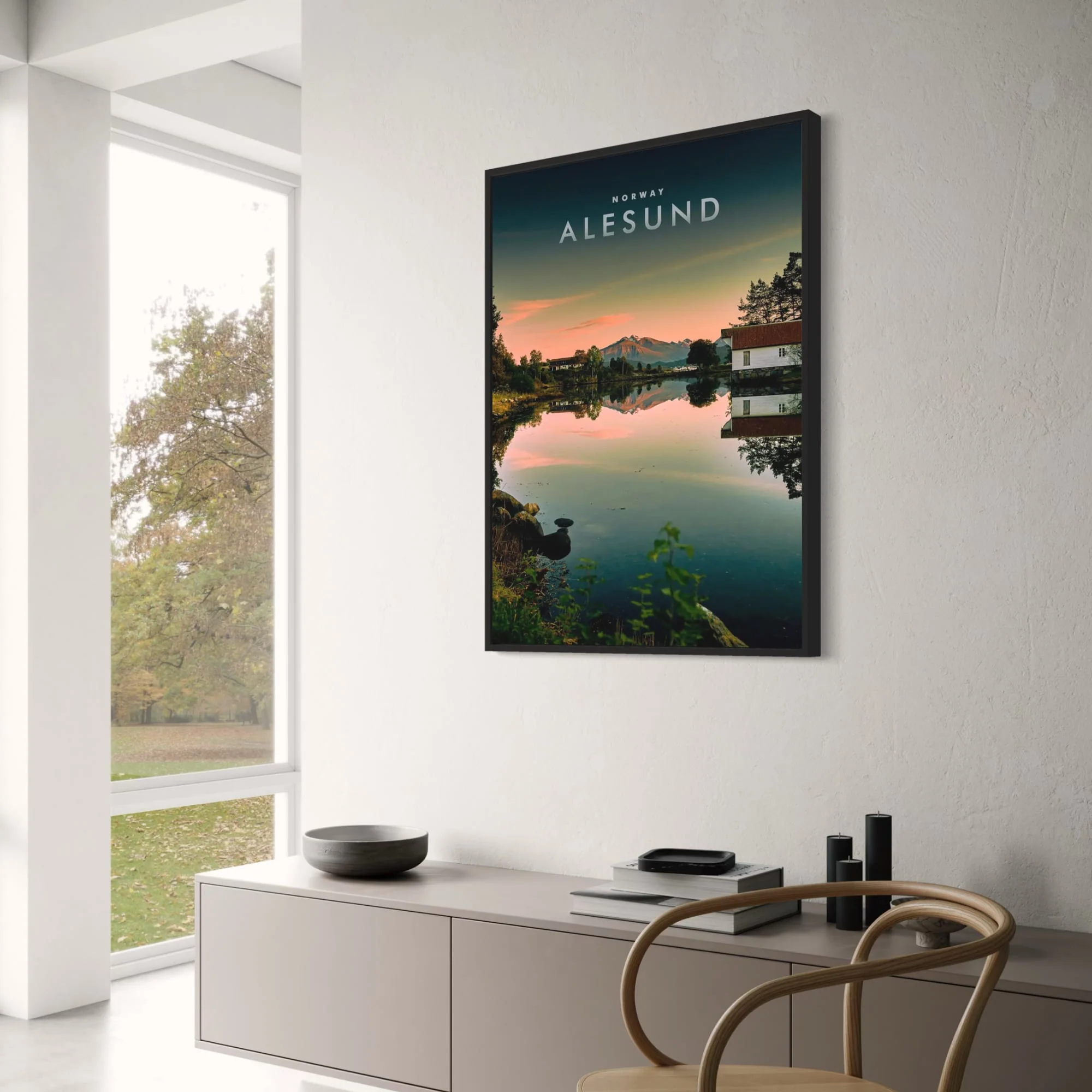 Sunset Reflections | Ålesund Norway | Serene Scandinavian Landscape - Image 3