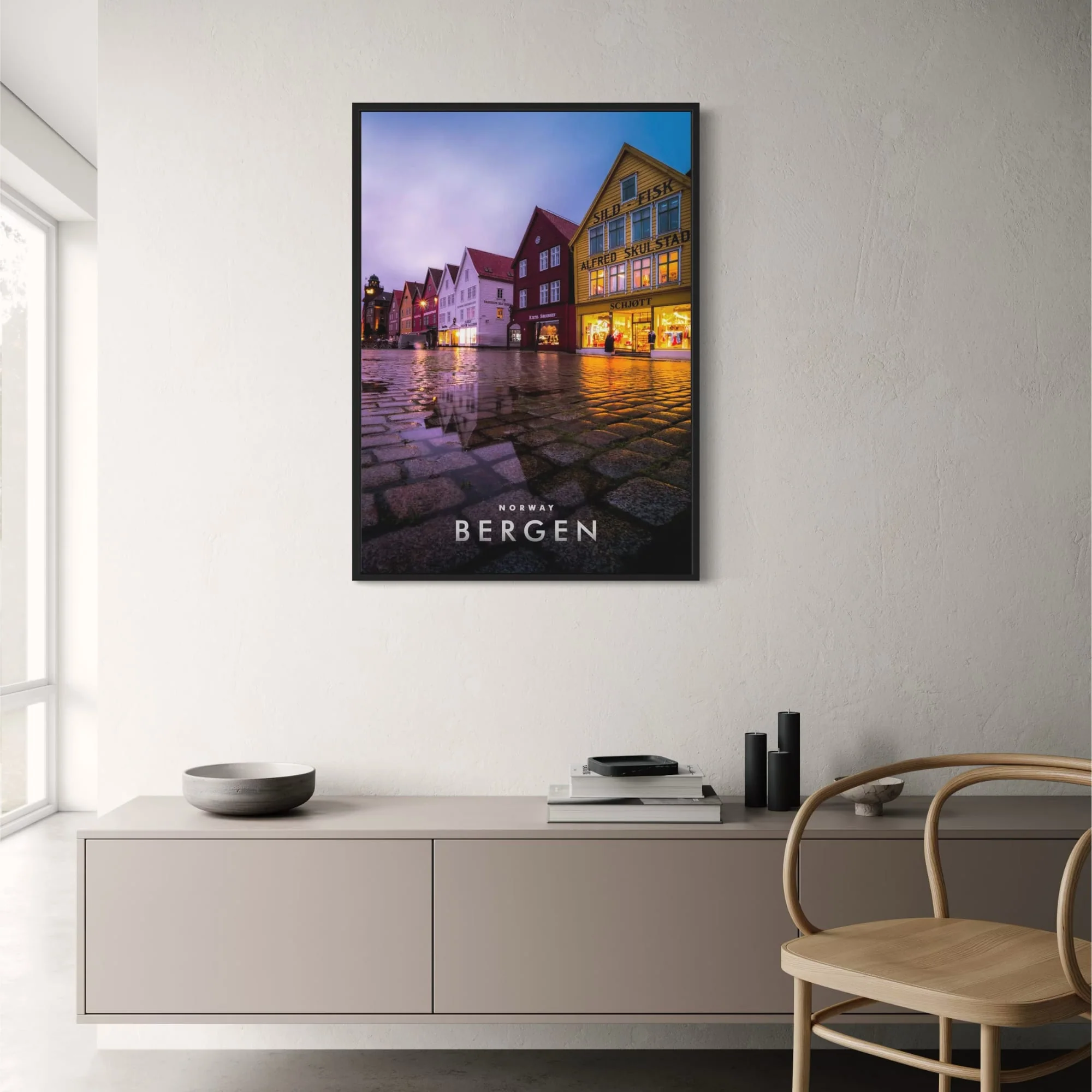 Bryggen at Night | Bergen Scenic Photography - Image 2