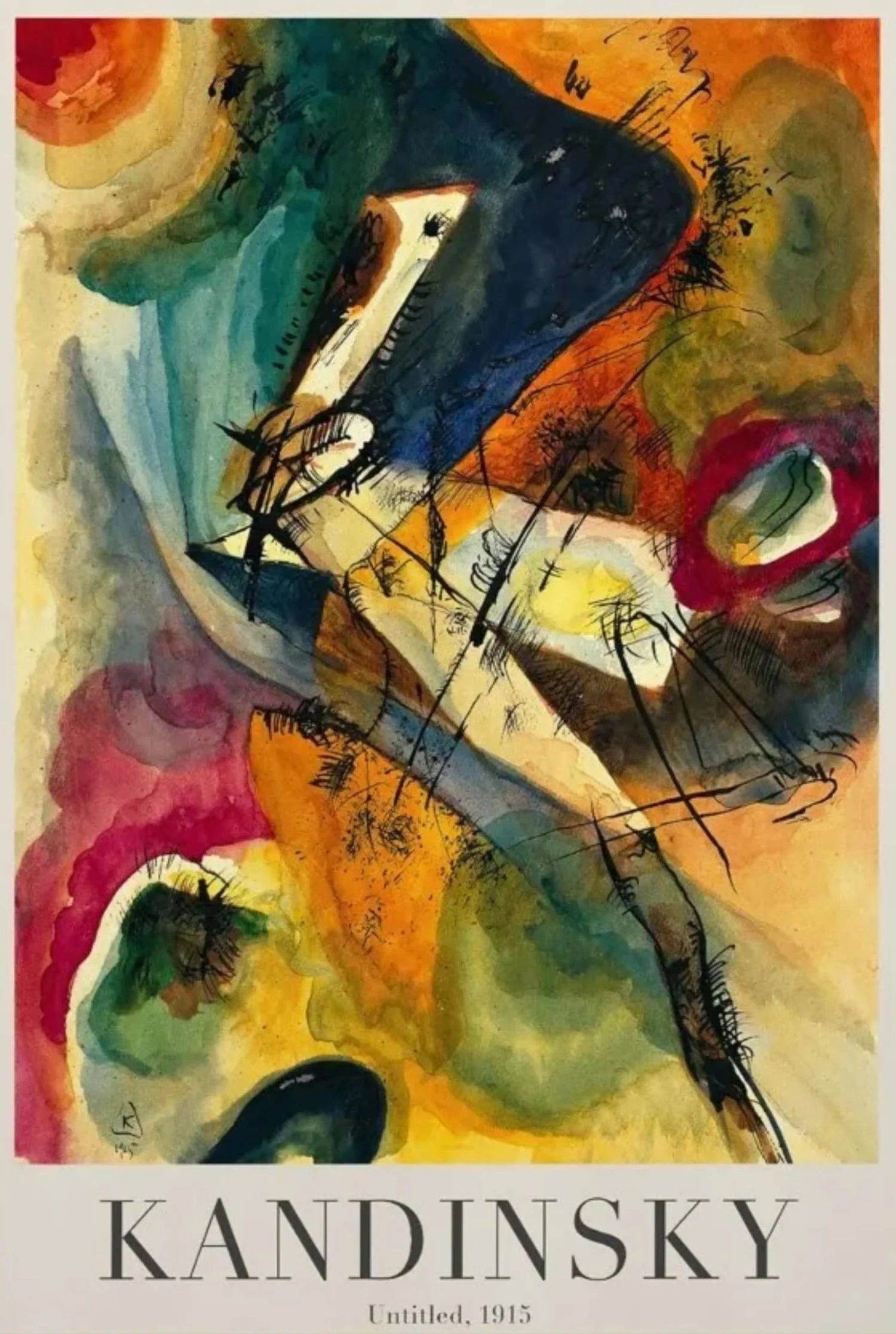 Untitled | Kandinsky | 1915 Expressionist Art - Image 4