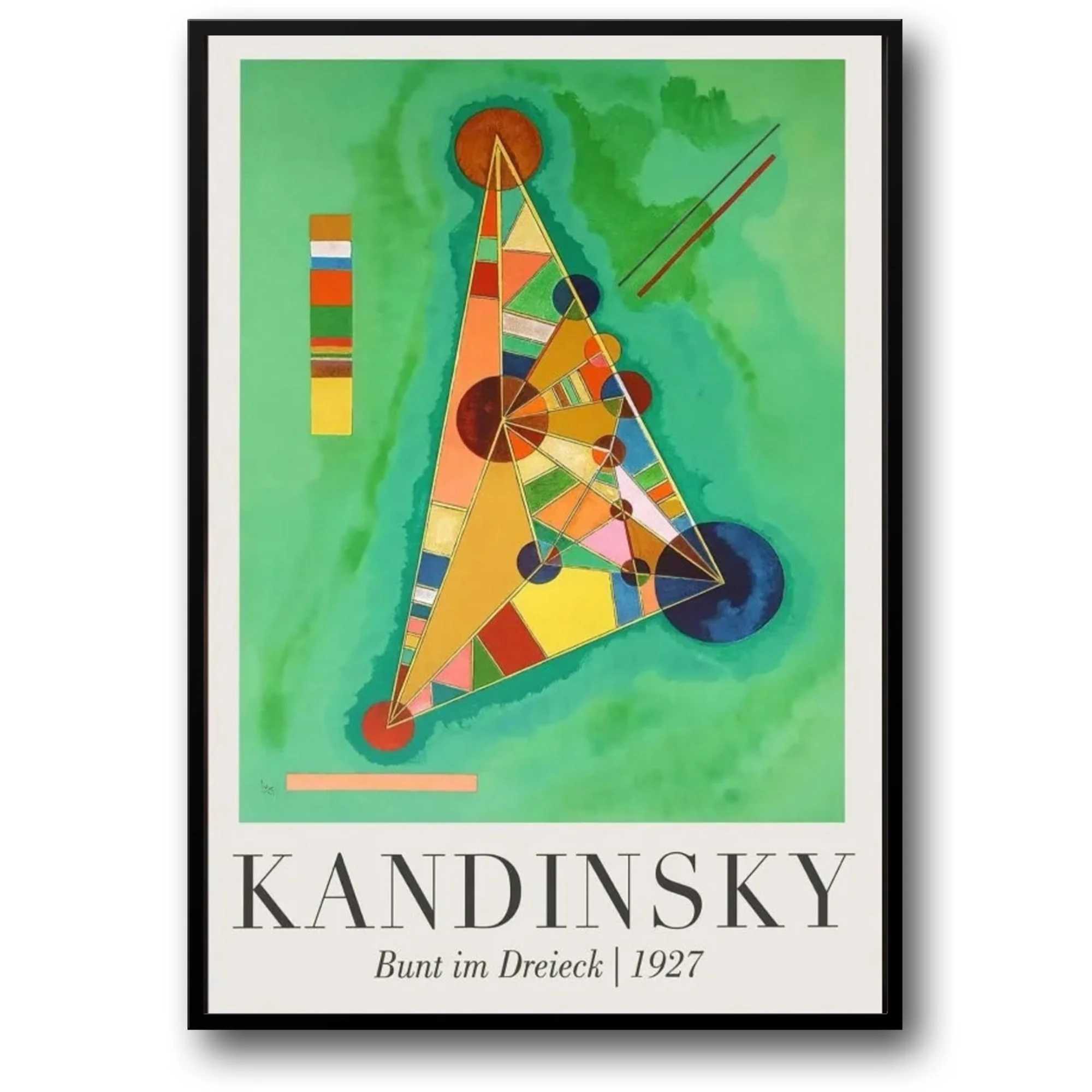 Bunt im Dreieck | Kandinsky 1927 | Modern Art