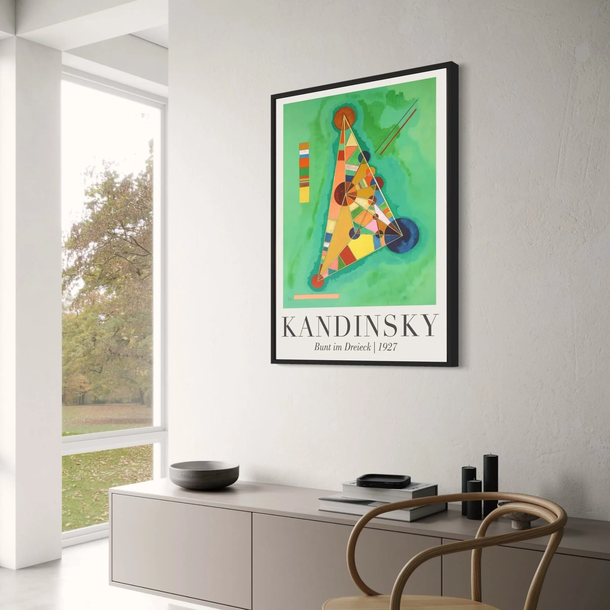 Bunt im Dreieck | Kandinsky 1927 | Modern Art - Image 3