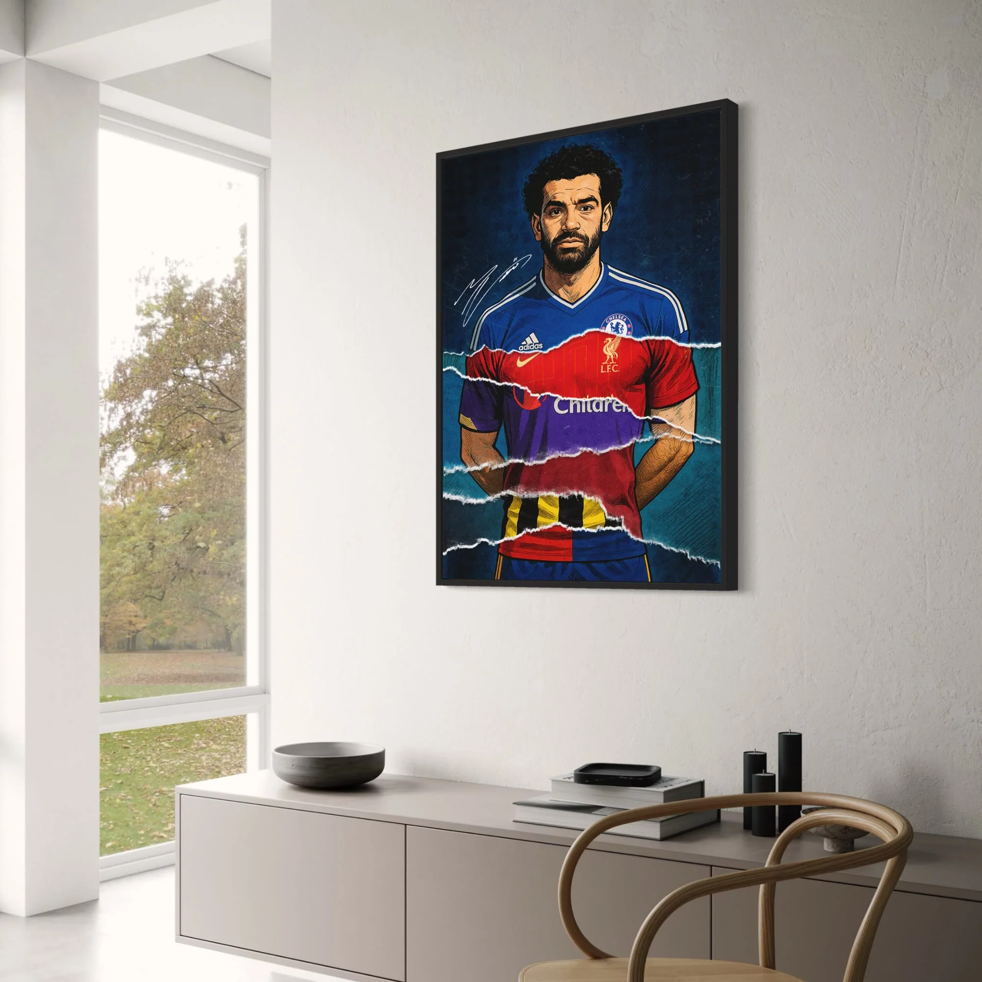 Dynamic Football Jersey Collage | Iconic Club Prints - Image 3
