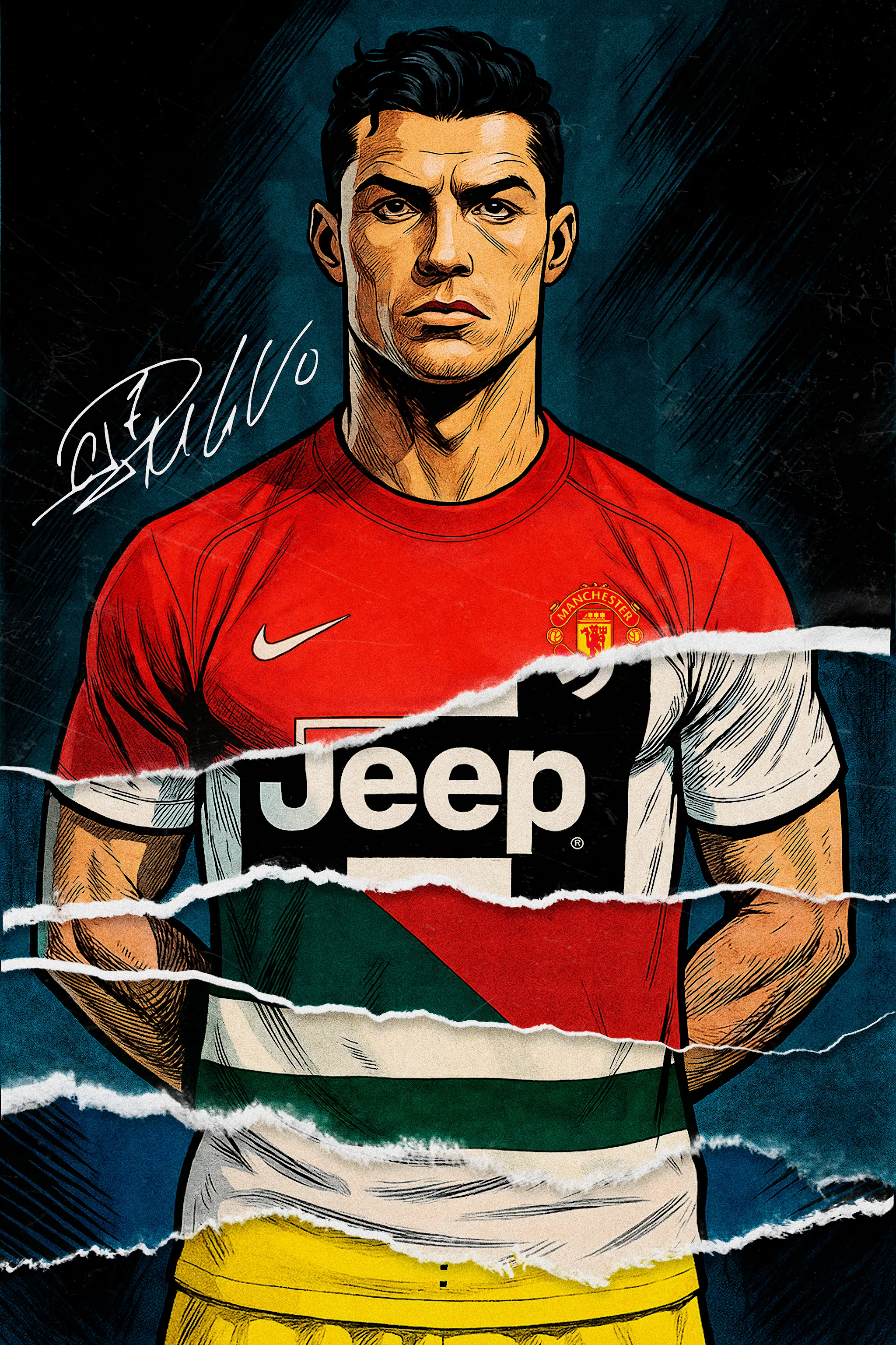 Dynamic Sports Fusion | Iconic Team Jerseys | Bold Signatures - Image 4