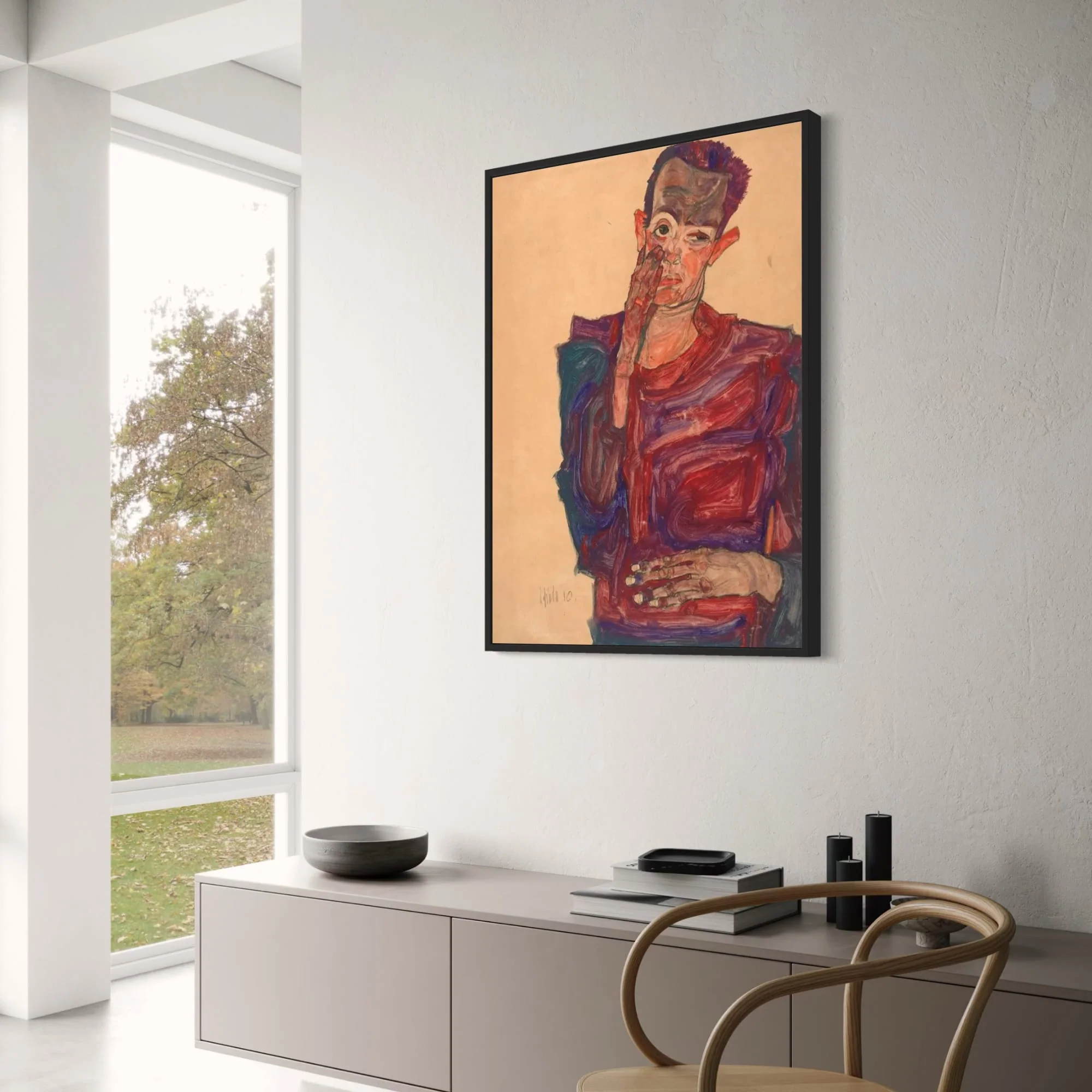Egon Schiele Introspective Self-Portrait | Fine Art - Image 3