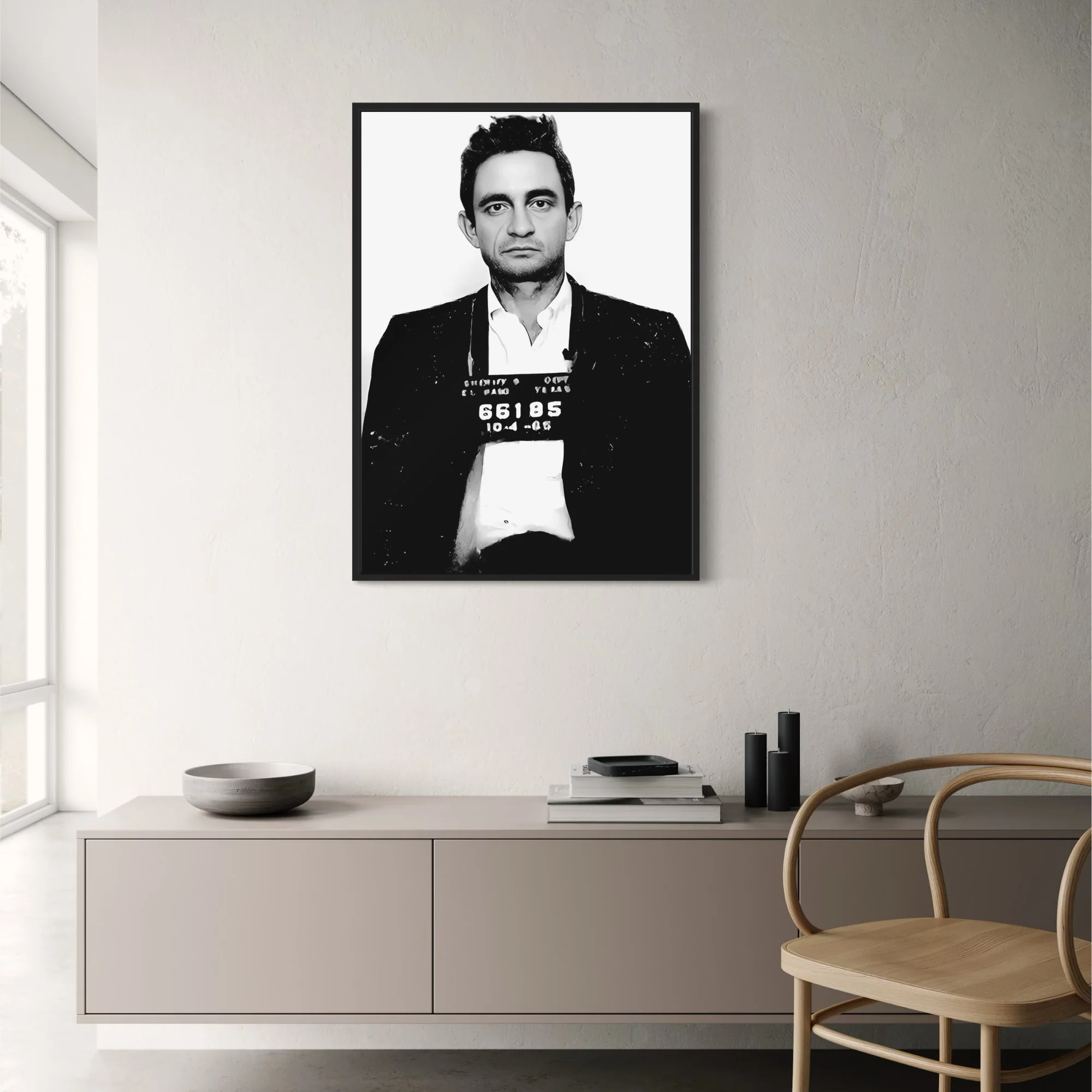 Johnny Cash Arrest | Vintage Black & White - Image 2