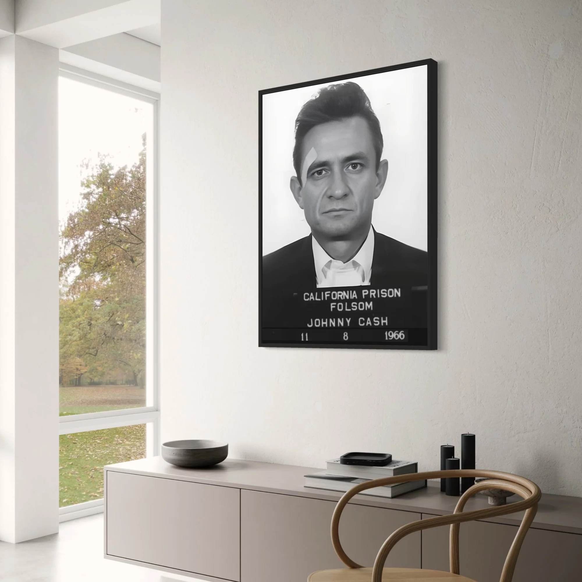 Johnny Cash | B&W Mugshot | Iconic Music Legend - Image 3