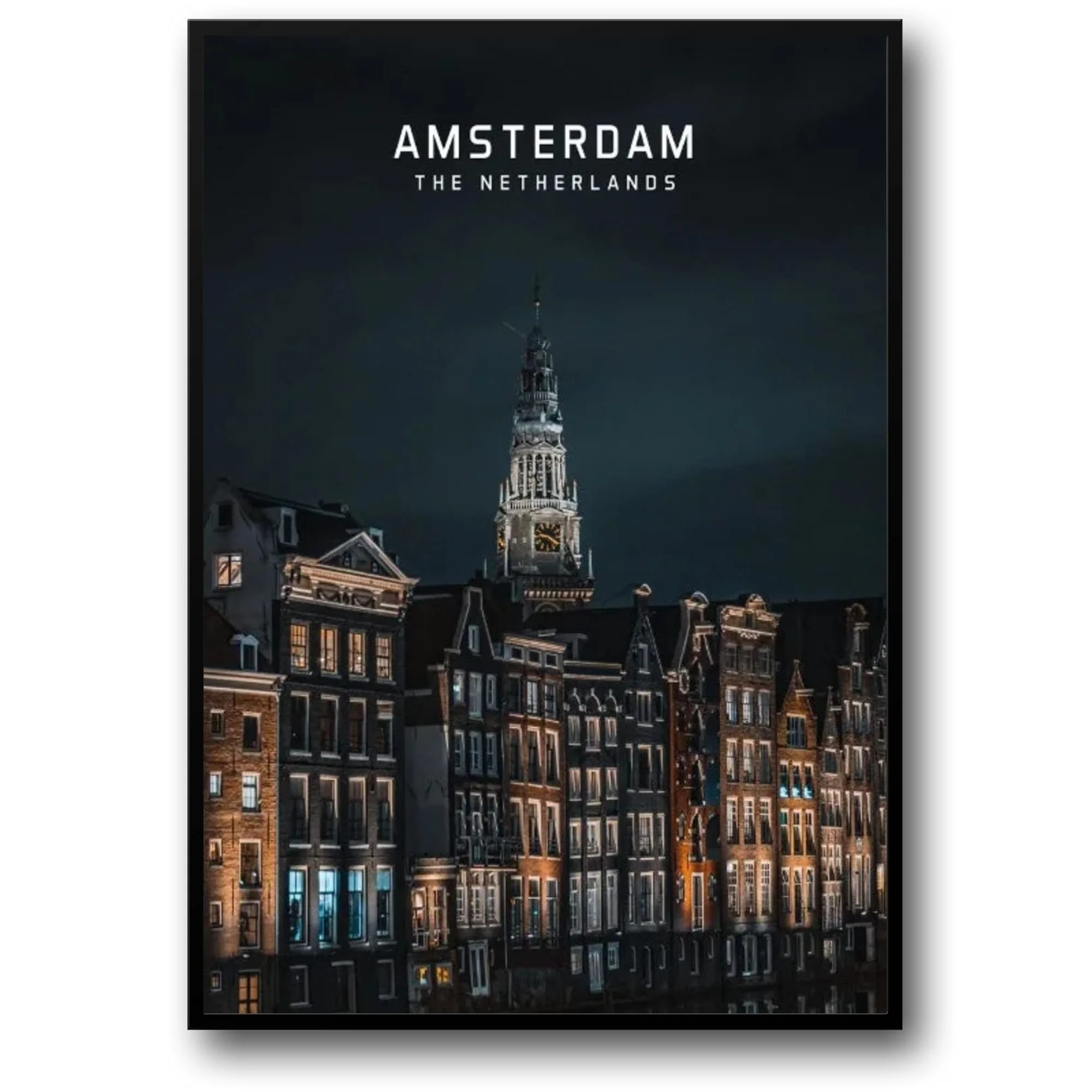 Amsterdam Canal Homes | Nighttime Cityscape
