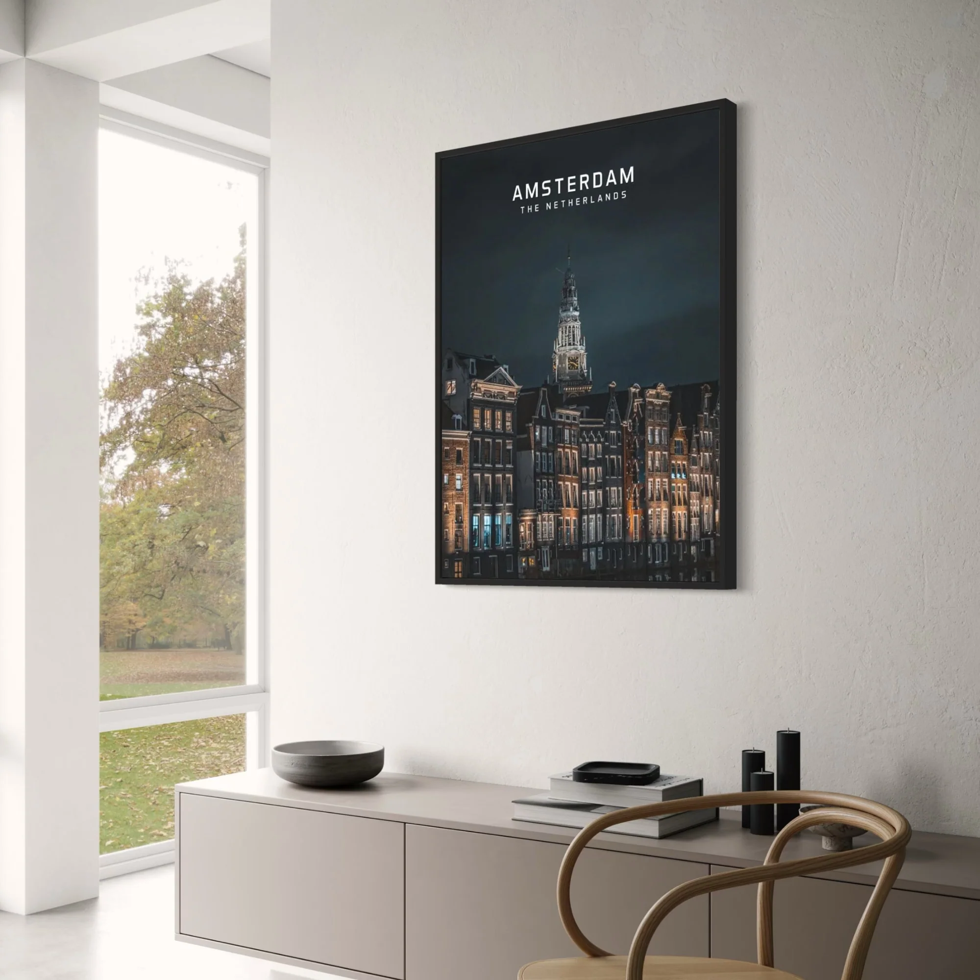 Amsterdam Canal Homes | Nighttime Cityscape - Image 3