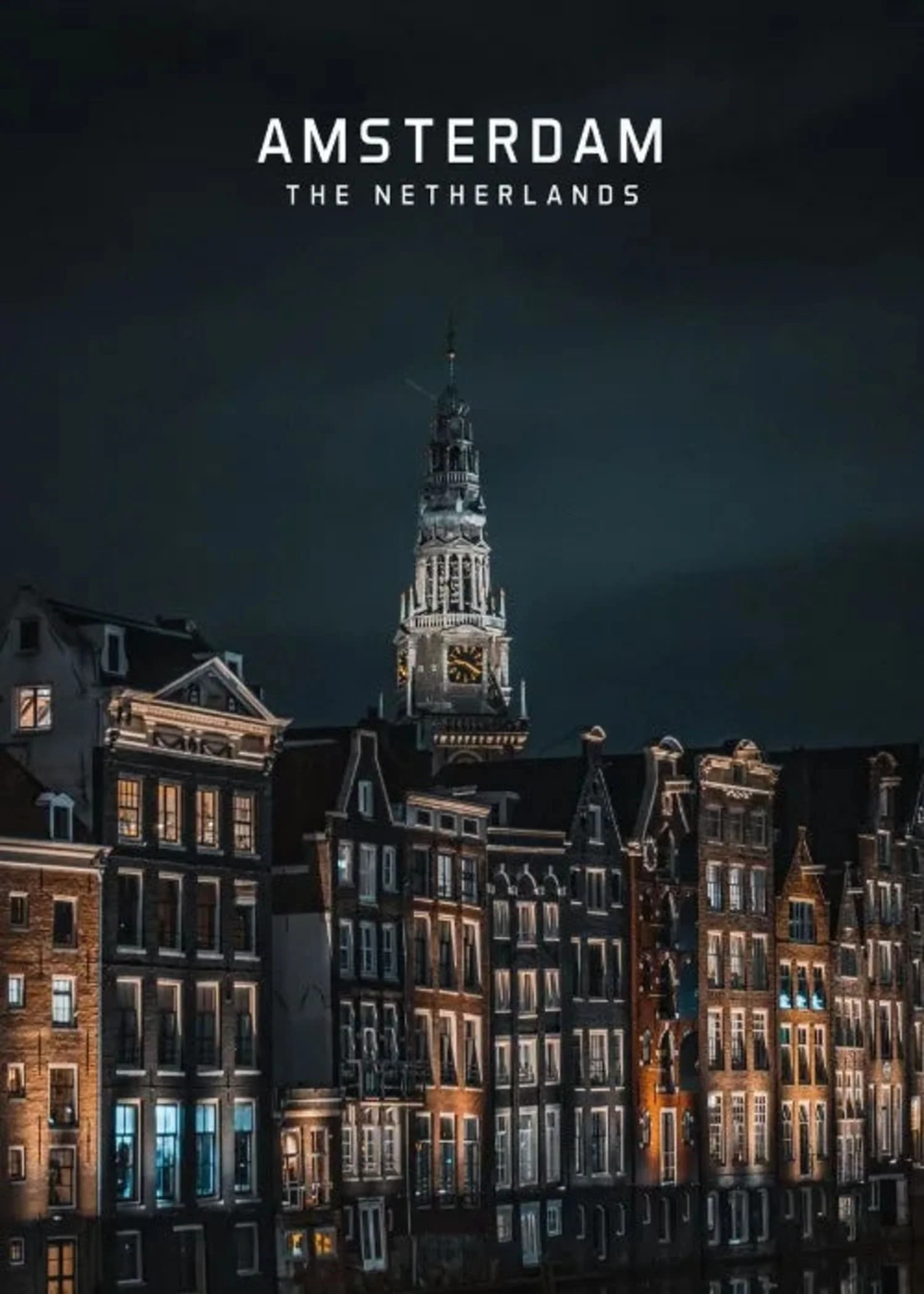 Amsterdam Canal Homes | Nighttime Cityscape - Image 4