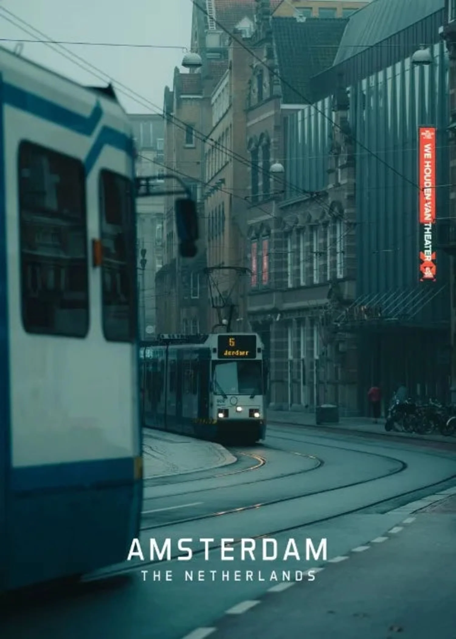 Amsterdam Cityscape | Netherlands Tram | Urban Art - Image 4