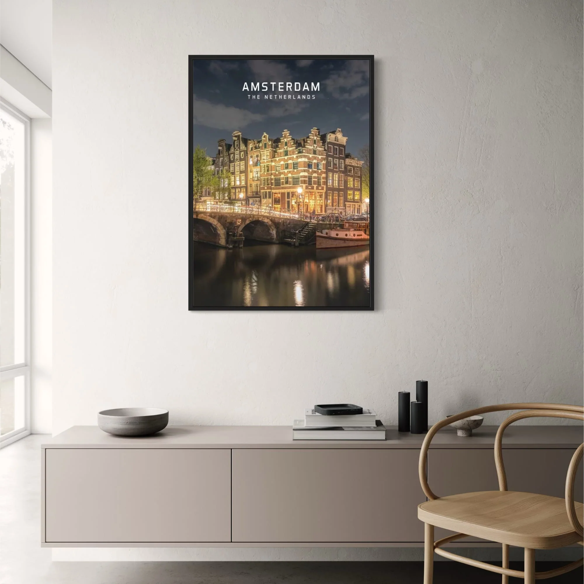 Amsterdam Canal Bridge | European Scenic Cityscape - Image 2