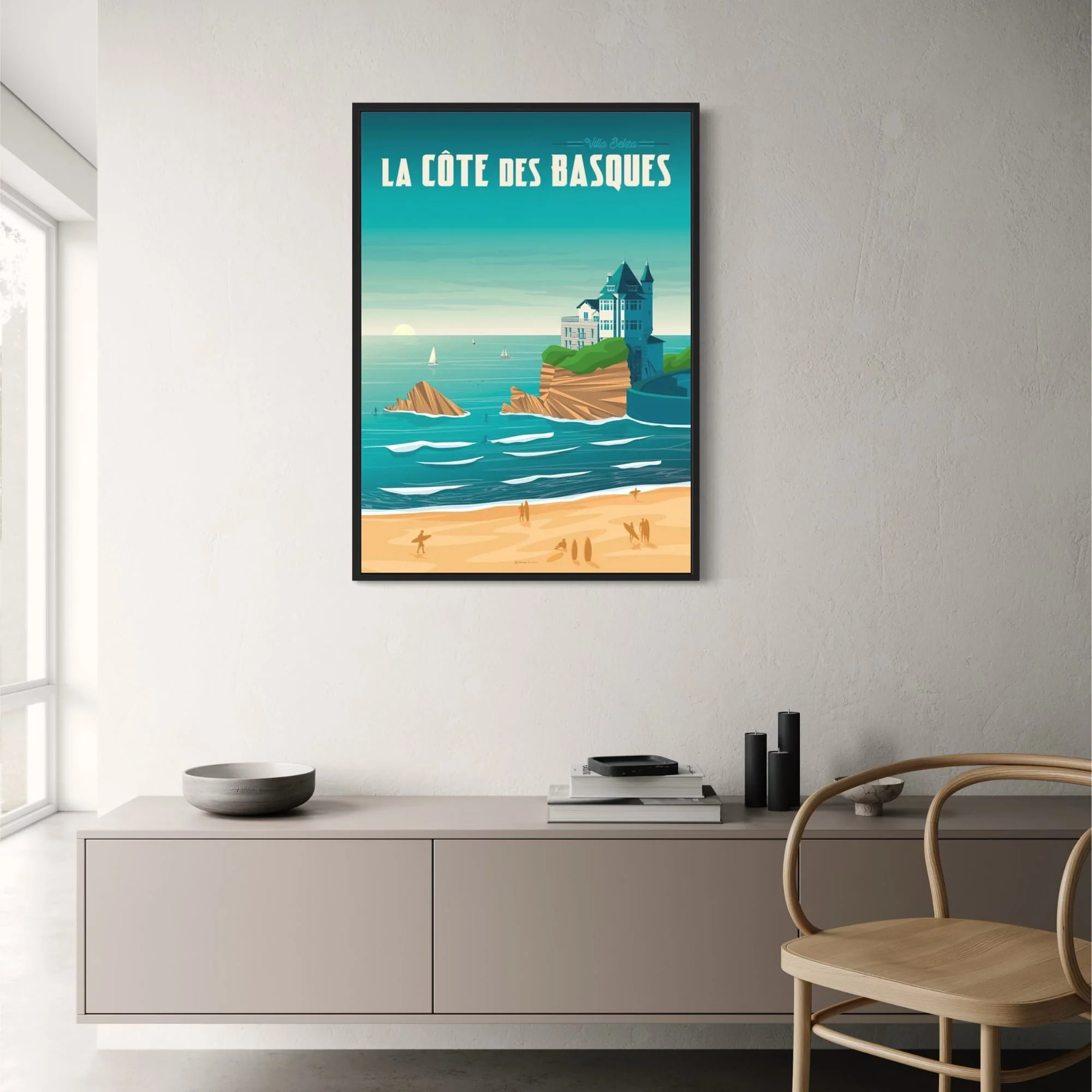 La Cote Des Basques Scenic | French Coastline Art - Image 2