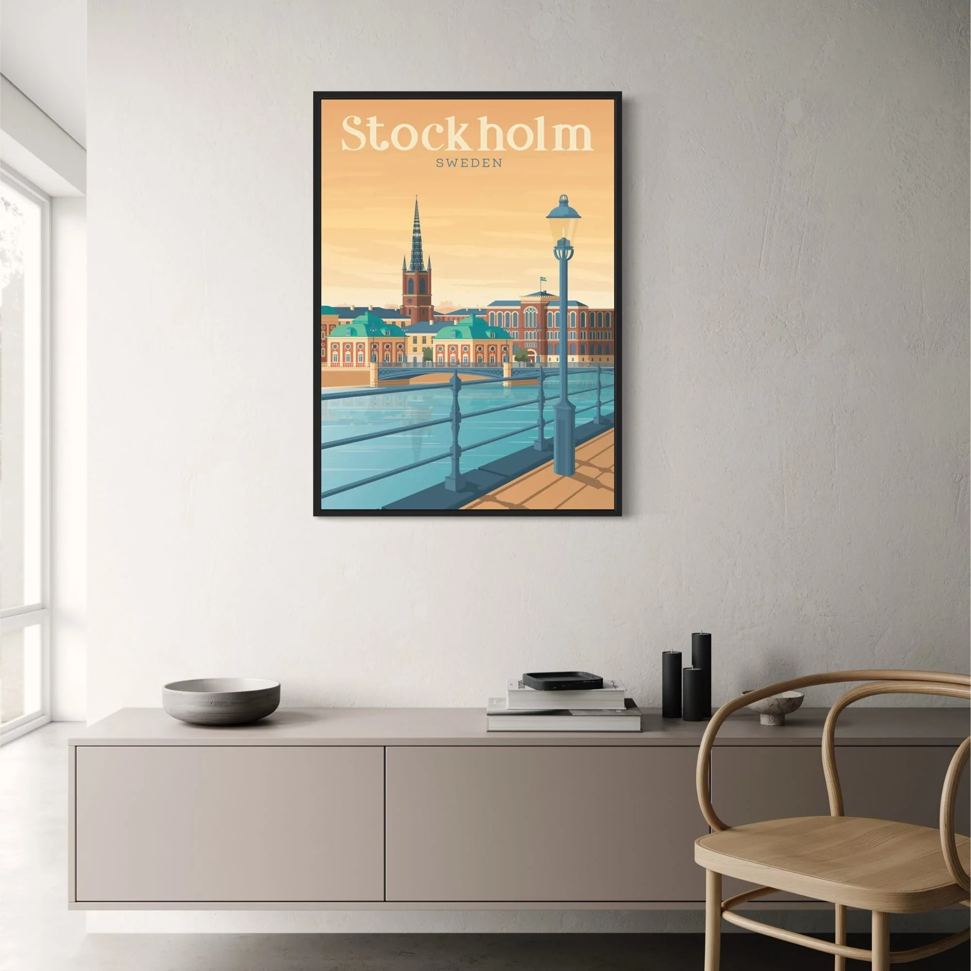 Stockholm Cityscape | Scenic Landmark Illustration - Image 2