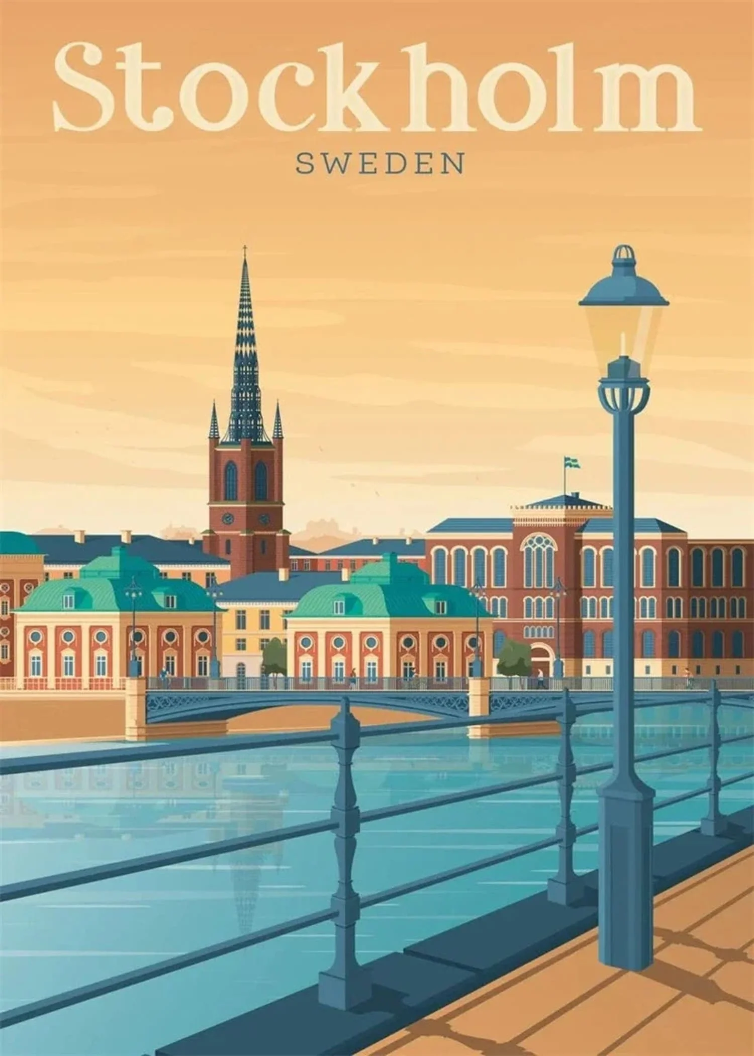 Stockholm Cityscape | Scenic Landmark Illustration - Image 4