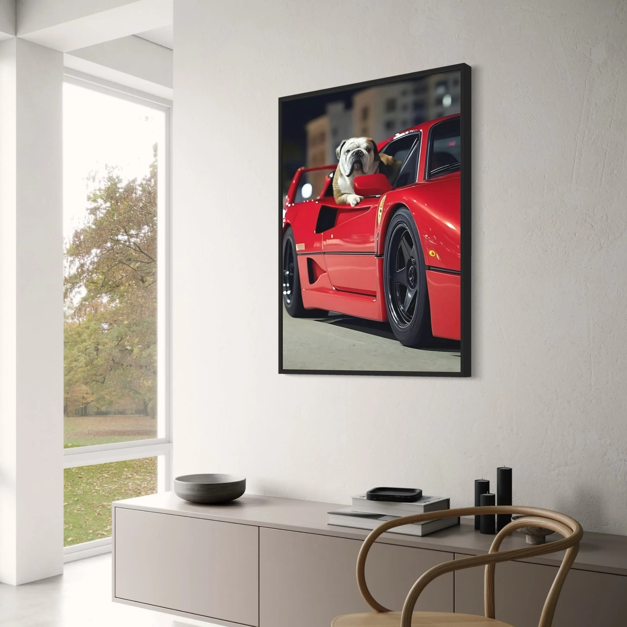 English Bulldog in Ferrari F40 | Luxury Car Portrait - Image 3