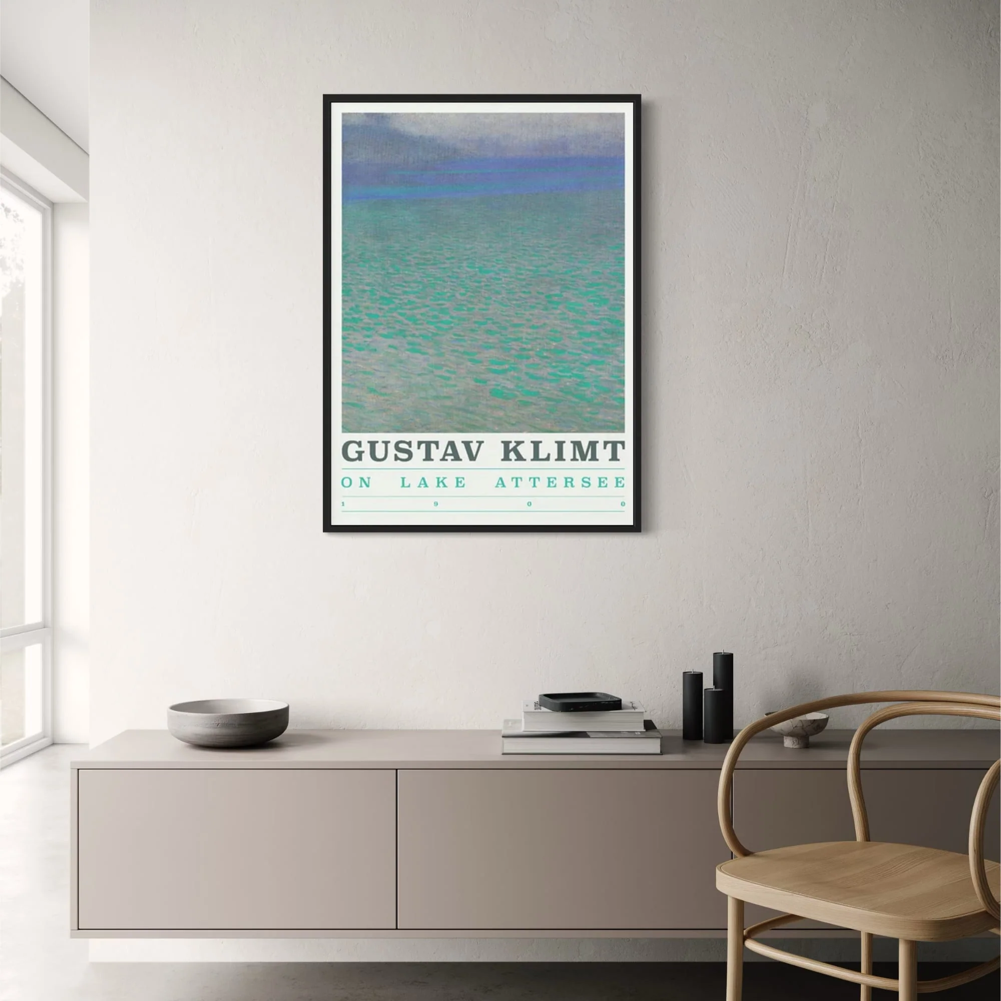 Lake Attersee by Gustav Klimt | Tranquil Landscape - Image 2
