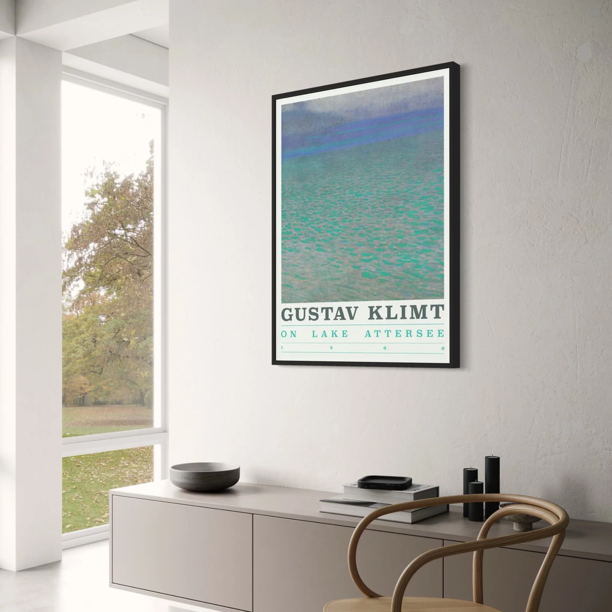 Lake Attersee by Gustav Klimt | Tranquil Landscape - Image 3