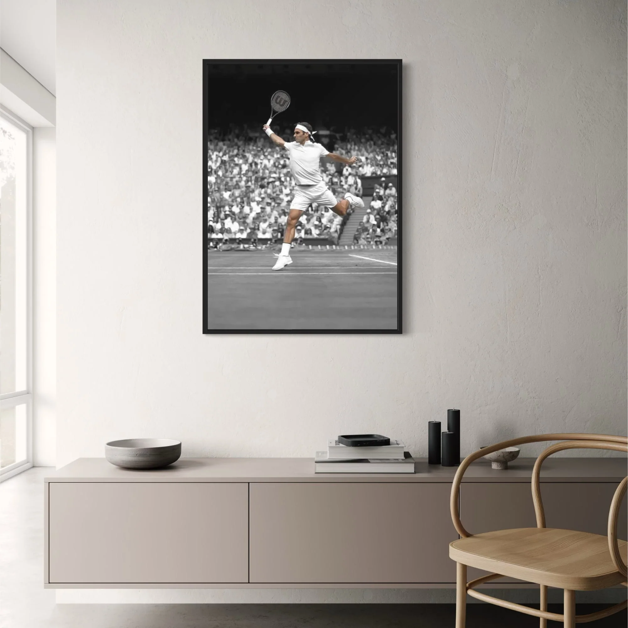 Roger Federer | Monochrome Tennis Art - Image 2