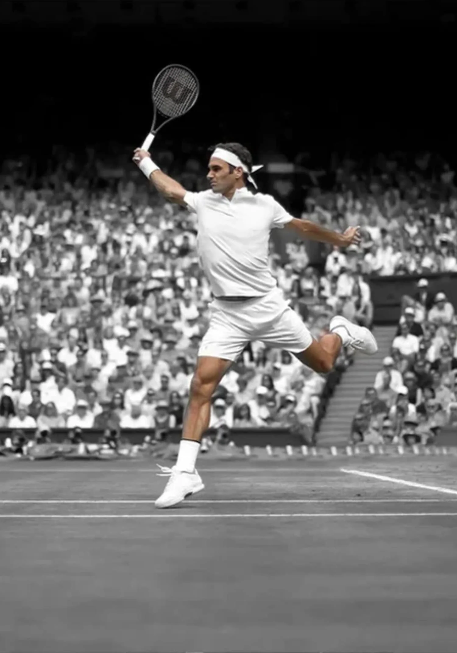 Roger Federer | Monochrome Tennis Art - Image 4