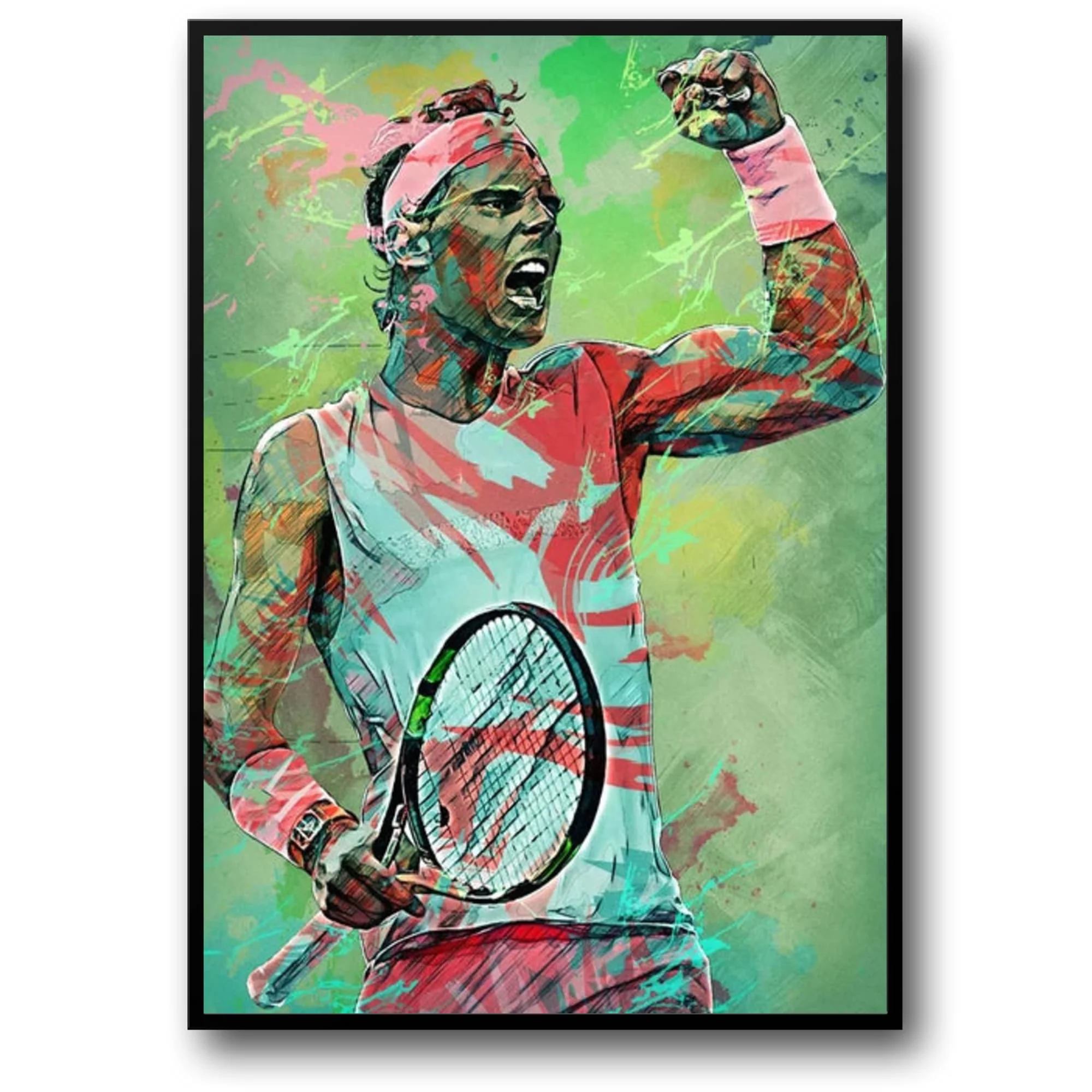 Rafael Nadal Abstract | Tennis Legend Art