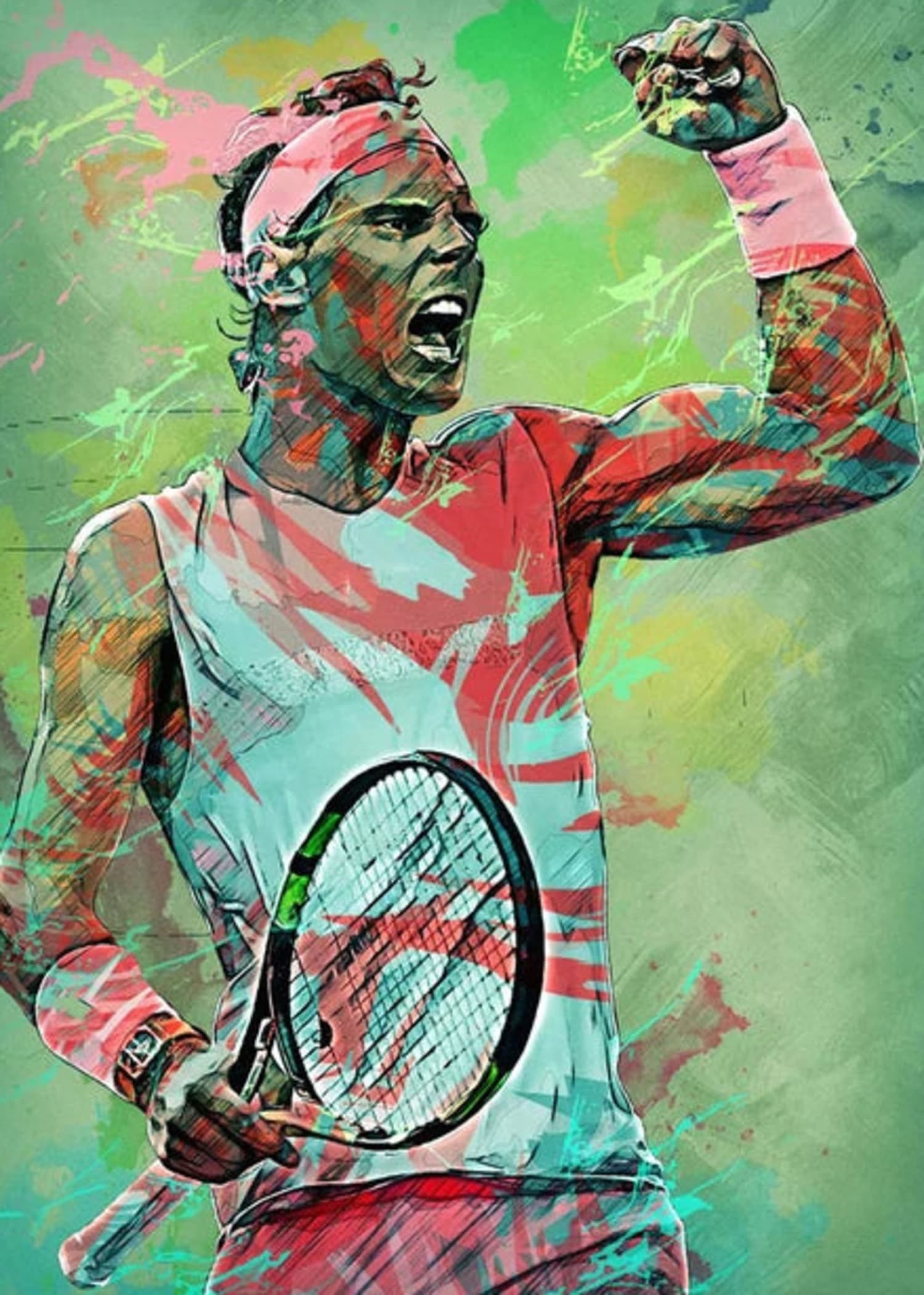 Rafael Nadal Abstract | Tennis Legend Art - Image 4