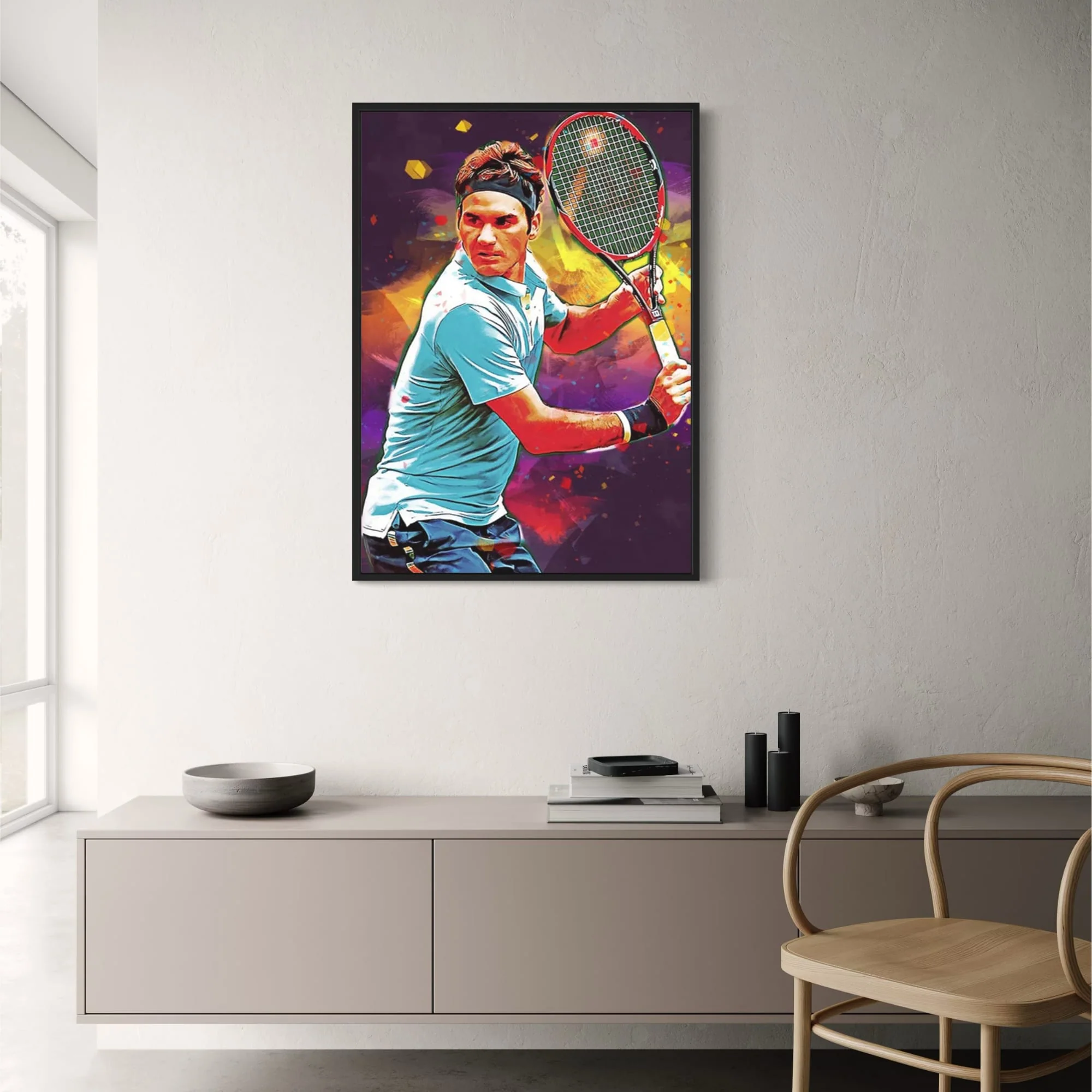 Roger Federer | Vibrant Tennis Precision - Image 2