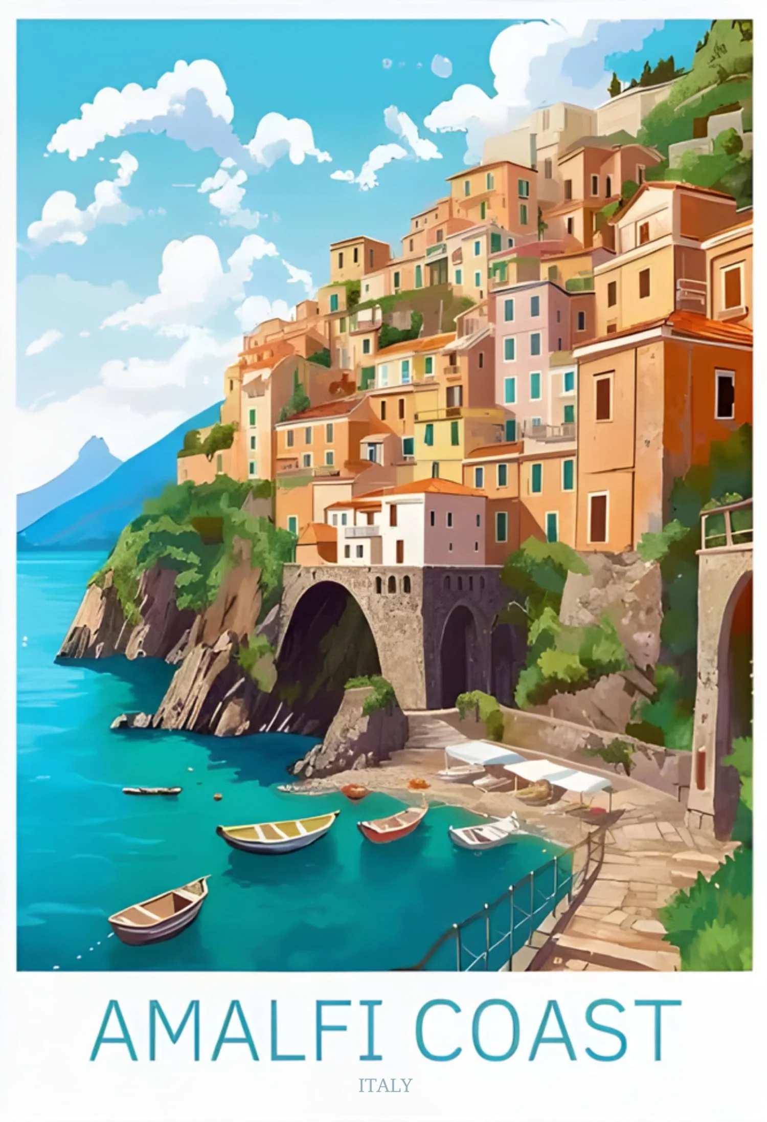 Amalfi Coast Beauty | Scenic Italy Travel Art - Image 4
