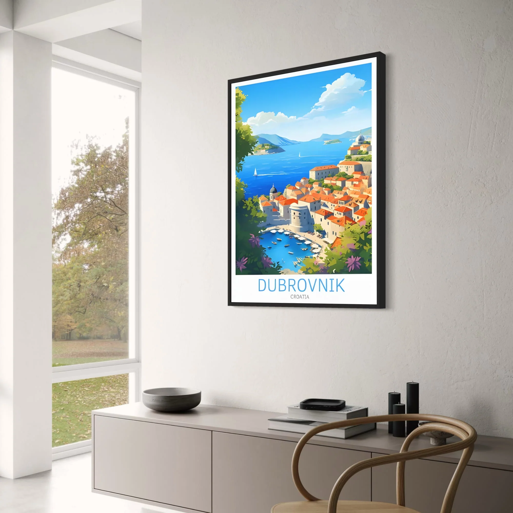 Old Port of Dubrovnik | Coastal Landscape | Croatia Travel Art - Image 3